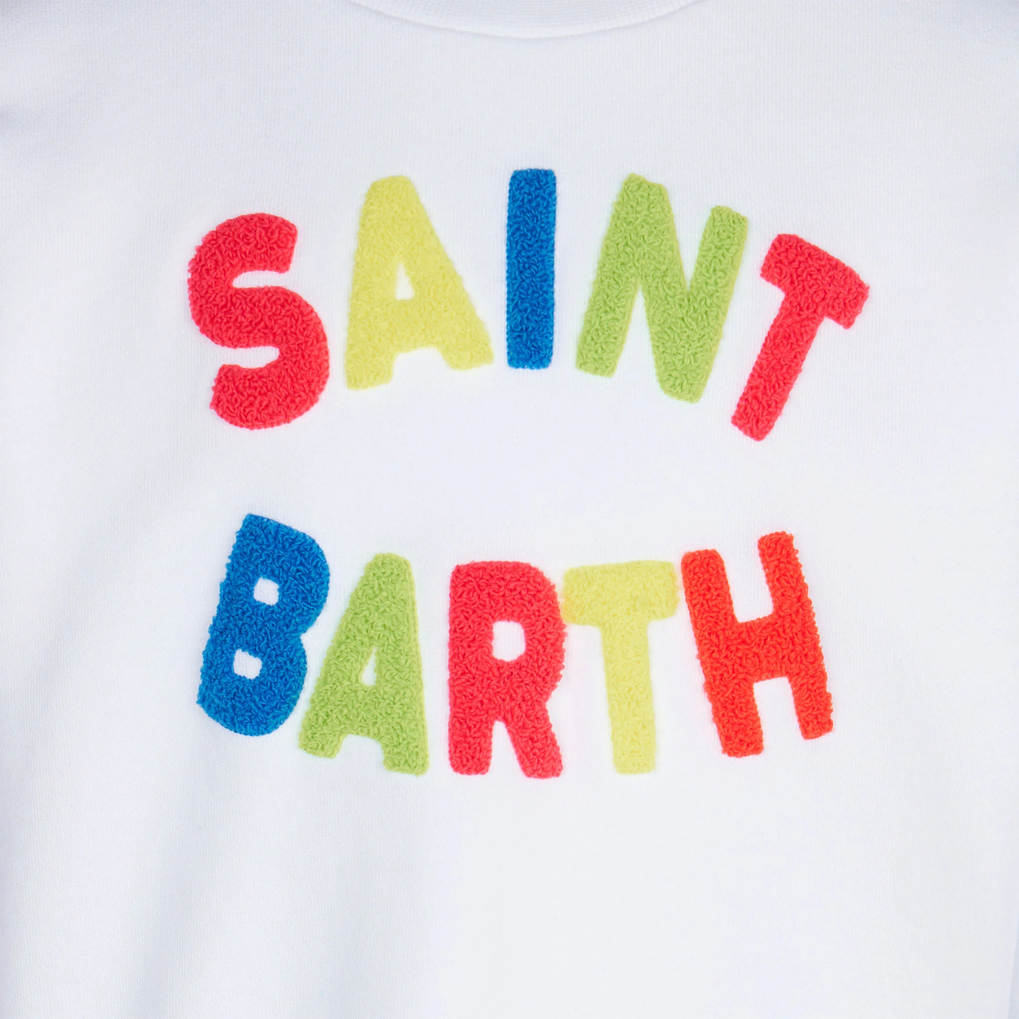 Girl sweatshirt with multicolor St. Barth terry patch - Image 2
