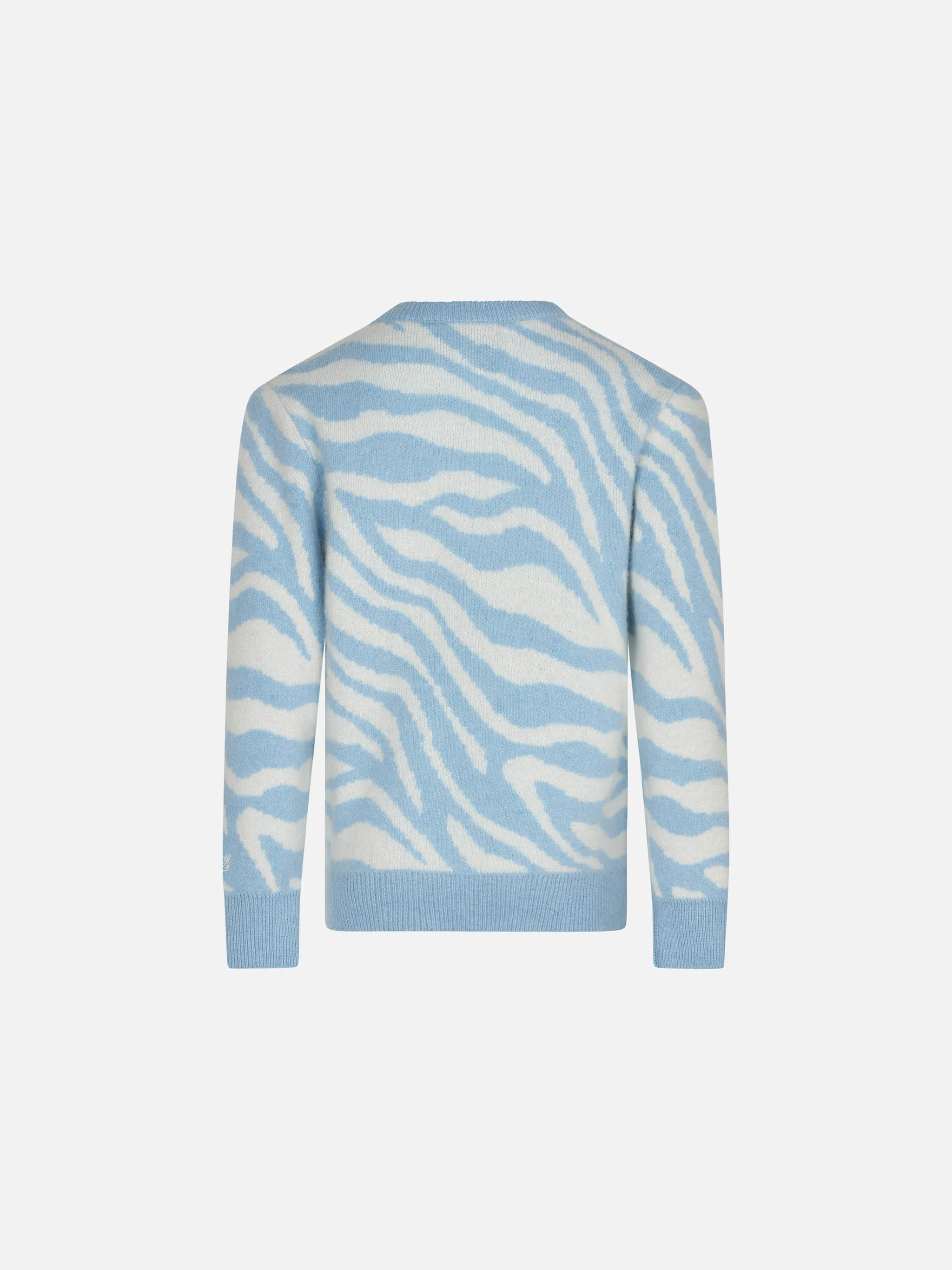 Girl zebra print brushed sweater with Wild Girl embroidery - Image 2