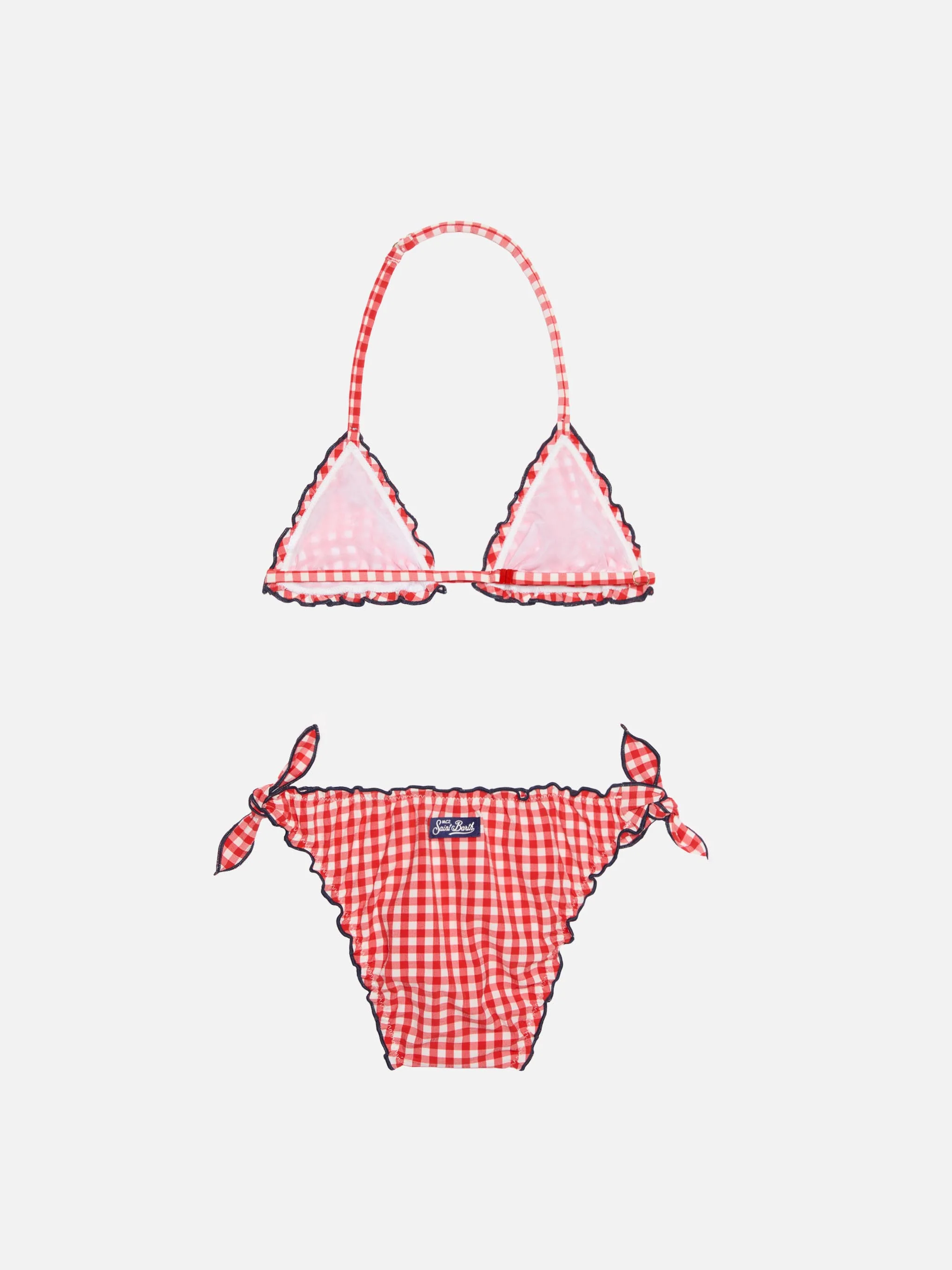 Triangle bikini Cris with gingham print - Image 2