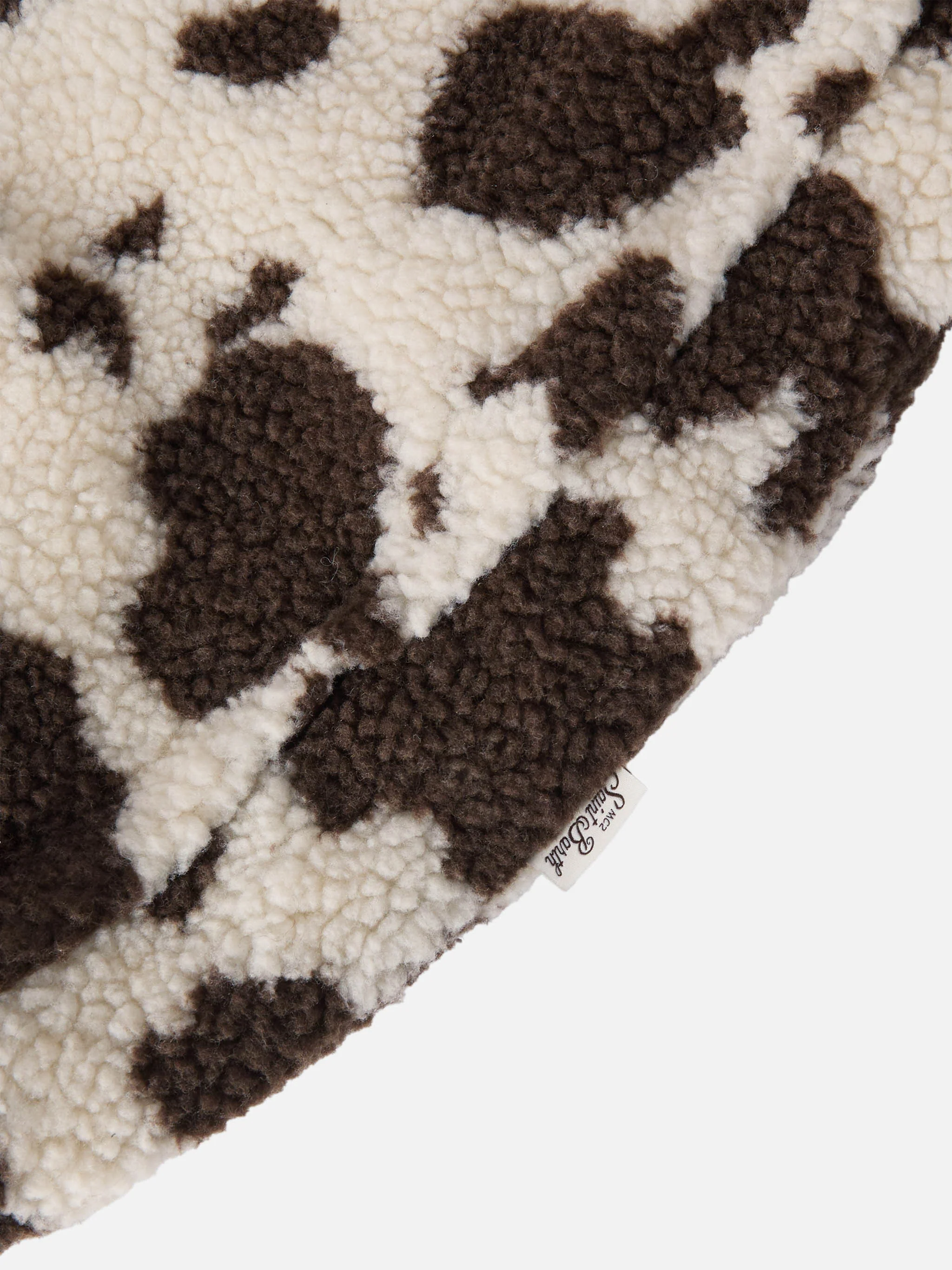 Glace Teddy padded snowsuit with teddy lining, cow print - Image 4