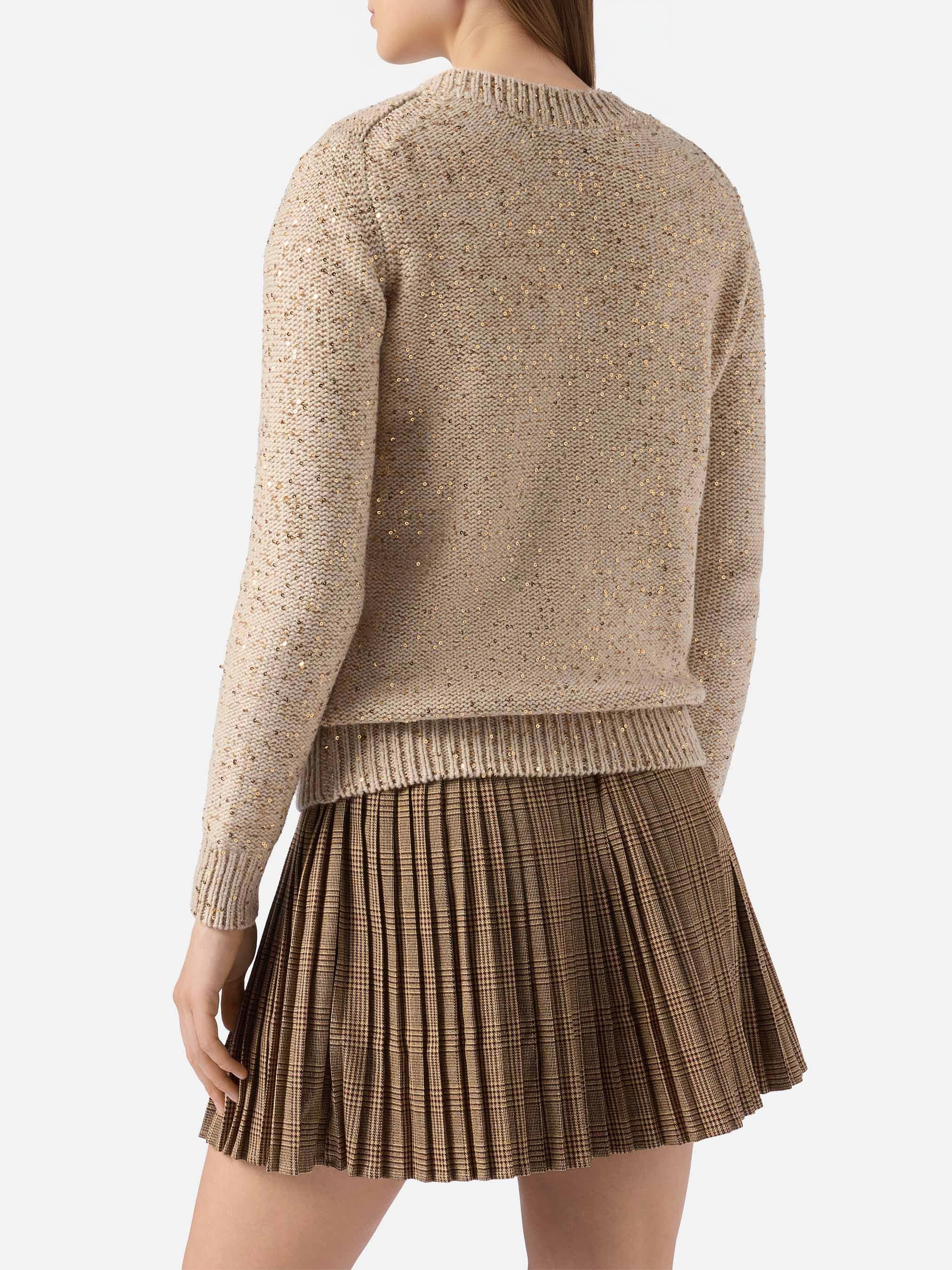 Gold sweater with sequins - Image 4