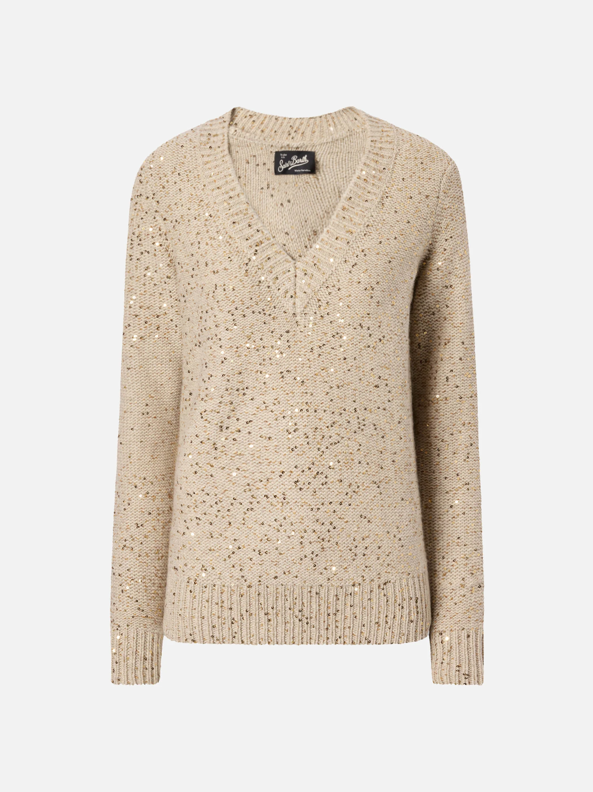 Gold sweater with sequins - Image 5