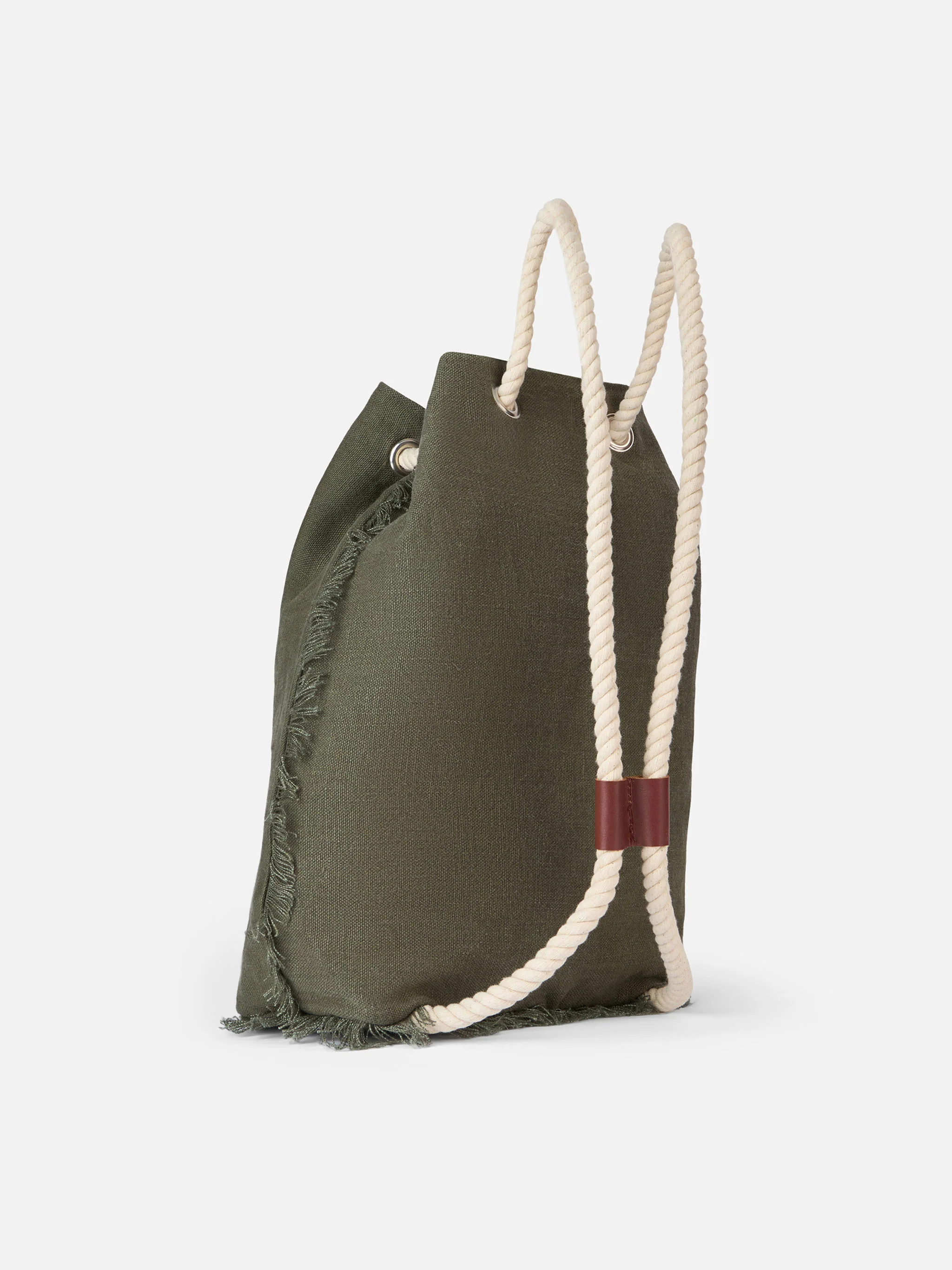 Green boat linen backpack - Image 4