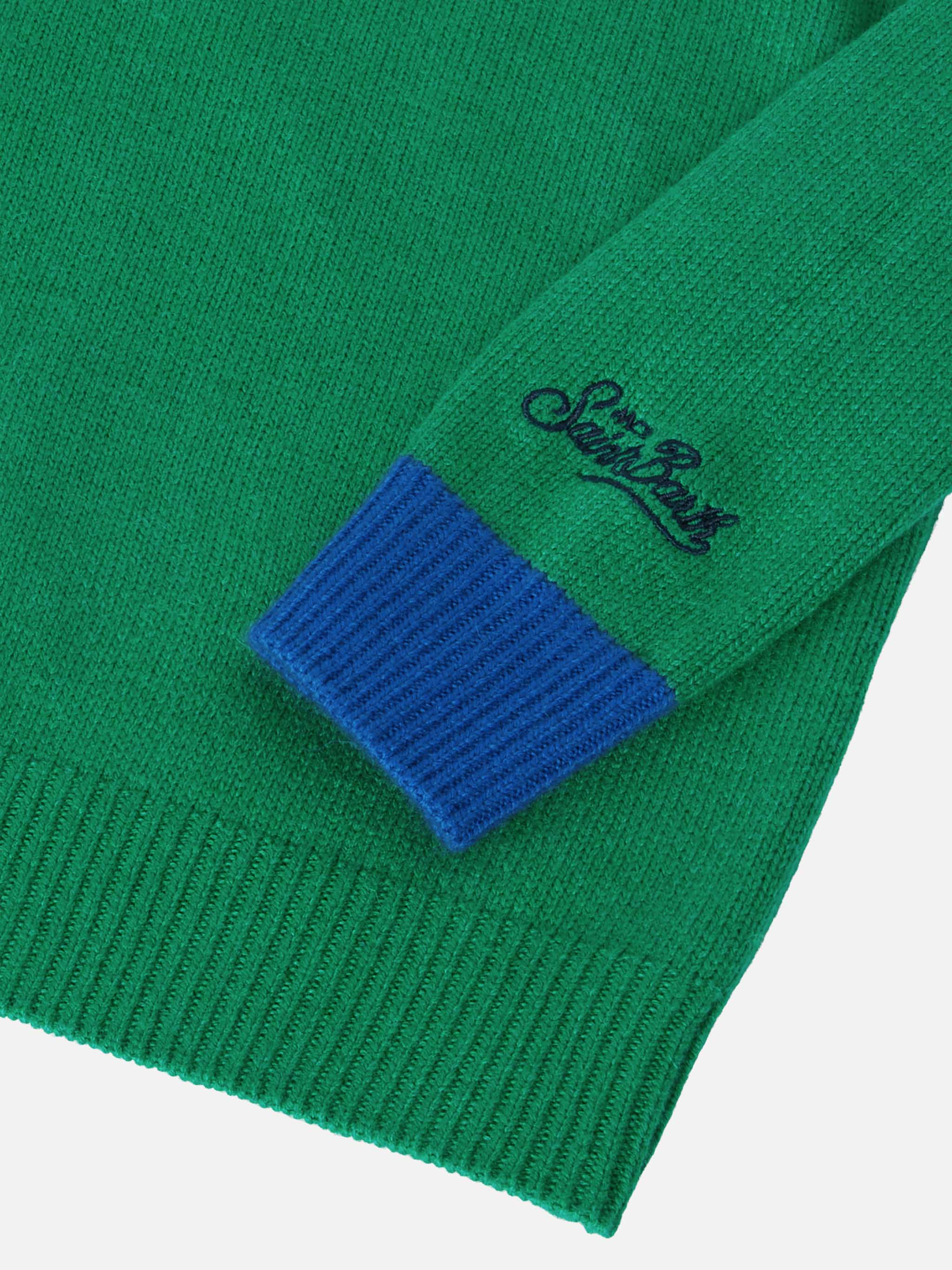Green crewneck Douglas with Out of School embroidery - Image 3