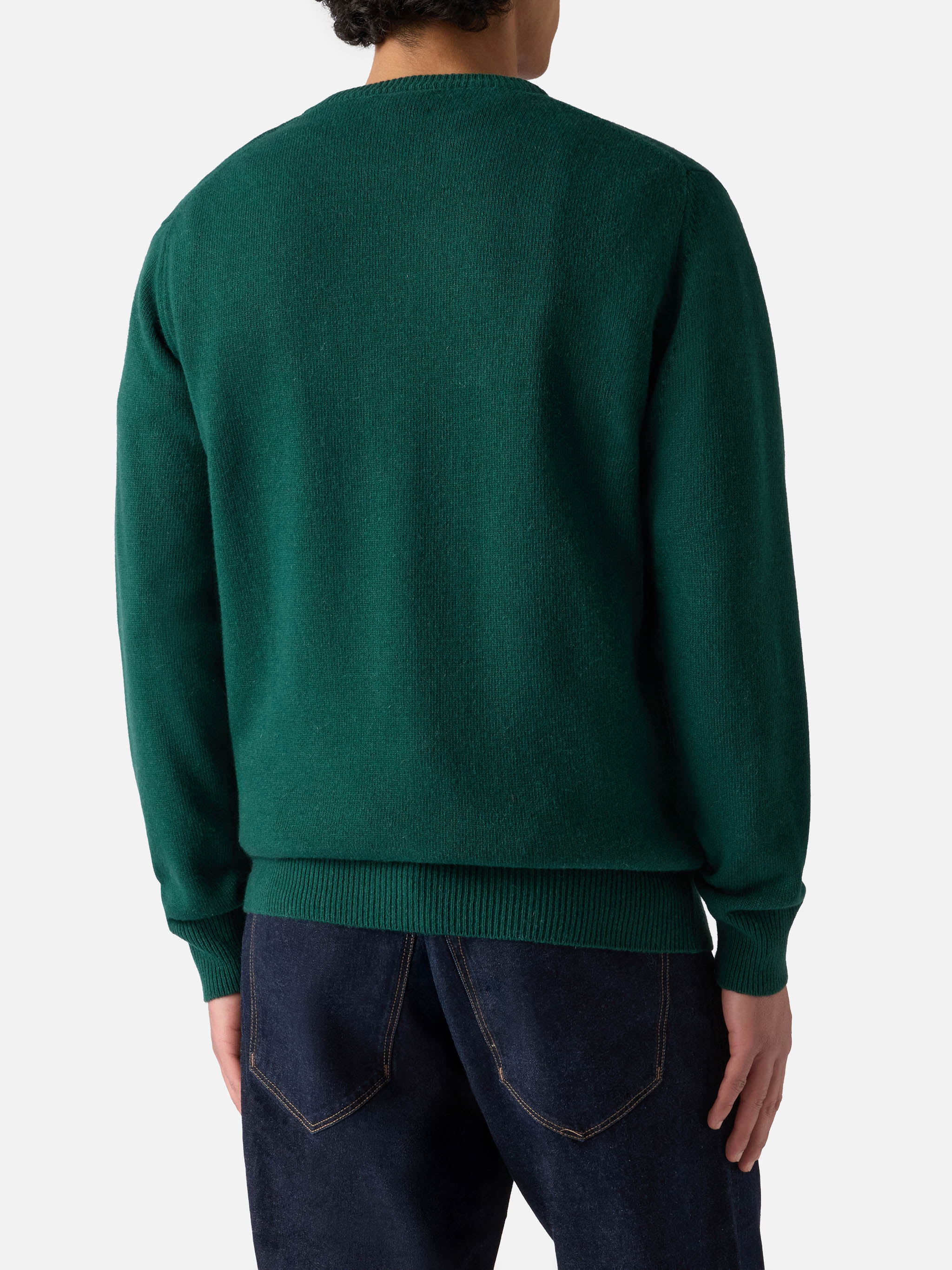 Green crewneck Heron with Woodstock jacquard | PEANUTS SPECIAL EDITION - Image 3