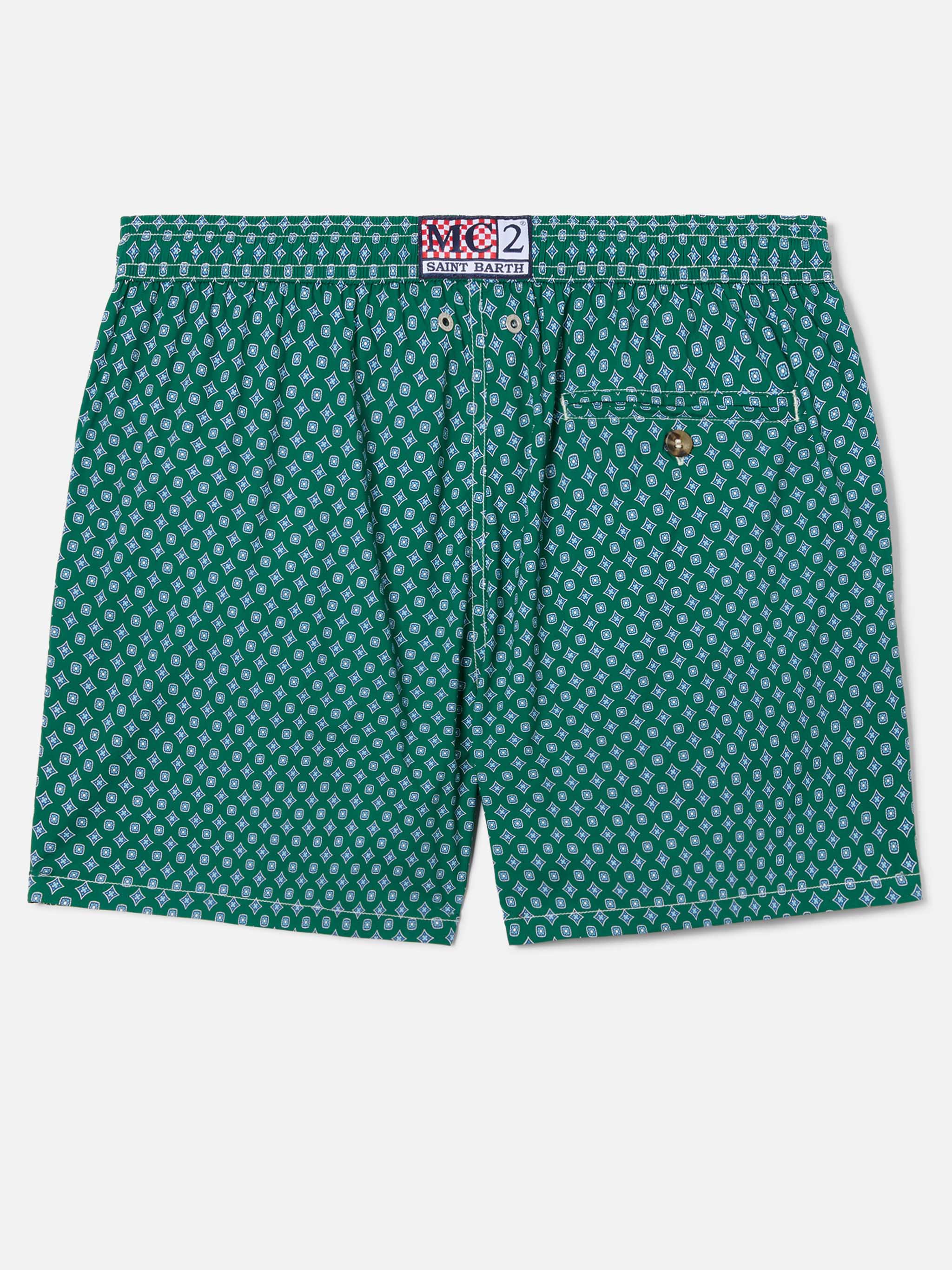 Green Lighting Micro swim shorts with all-over geometric print - Image 2