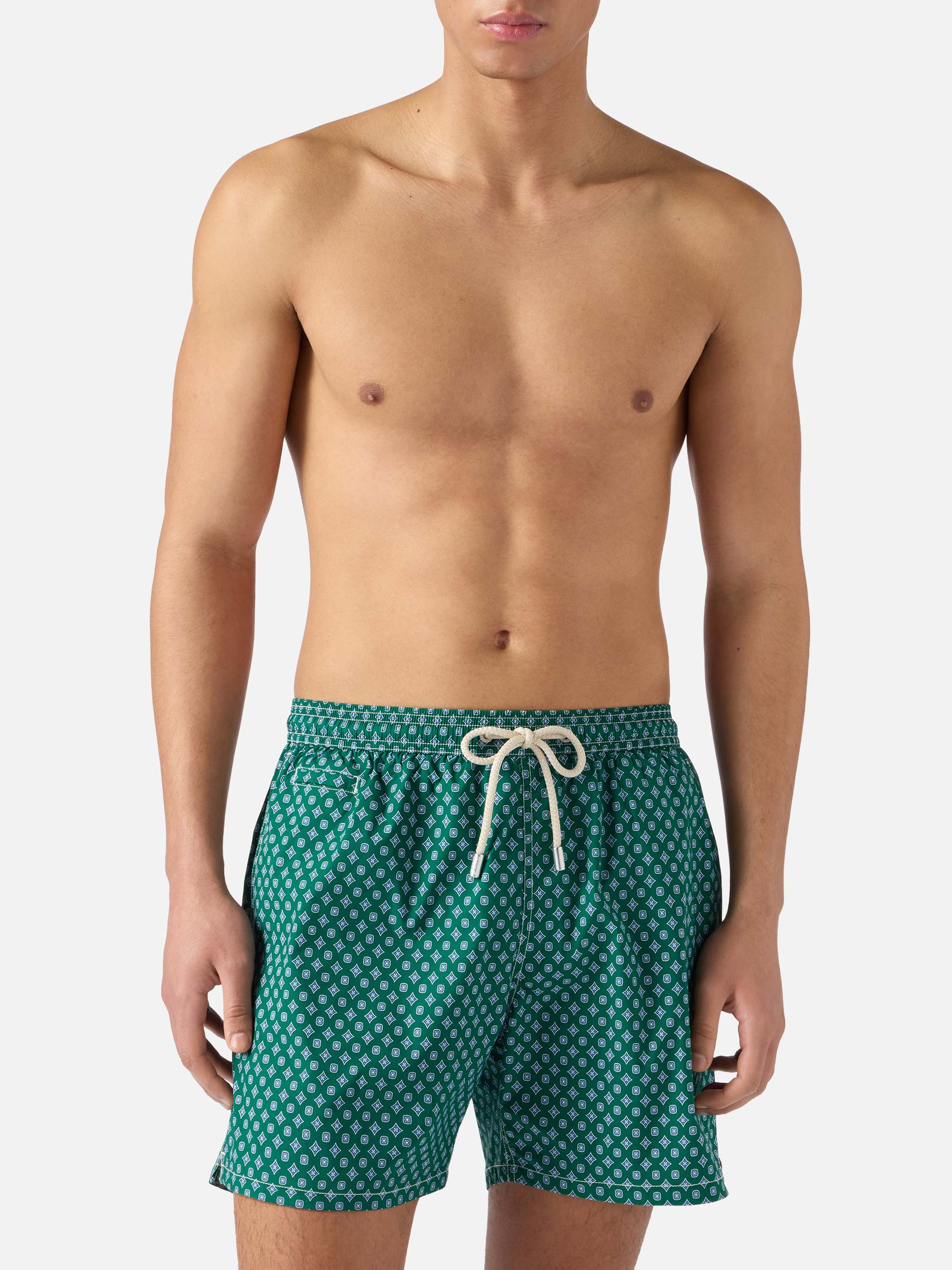 Green Lighting Micro swim shorts with all-over geometric print - Image 3