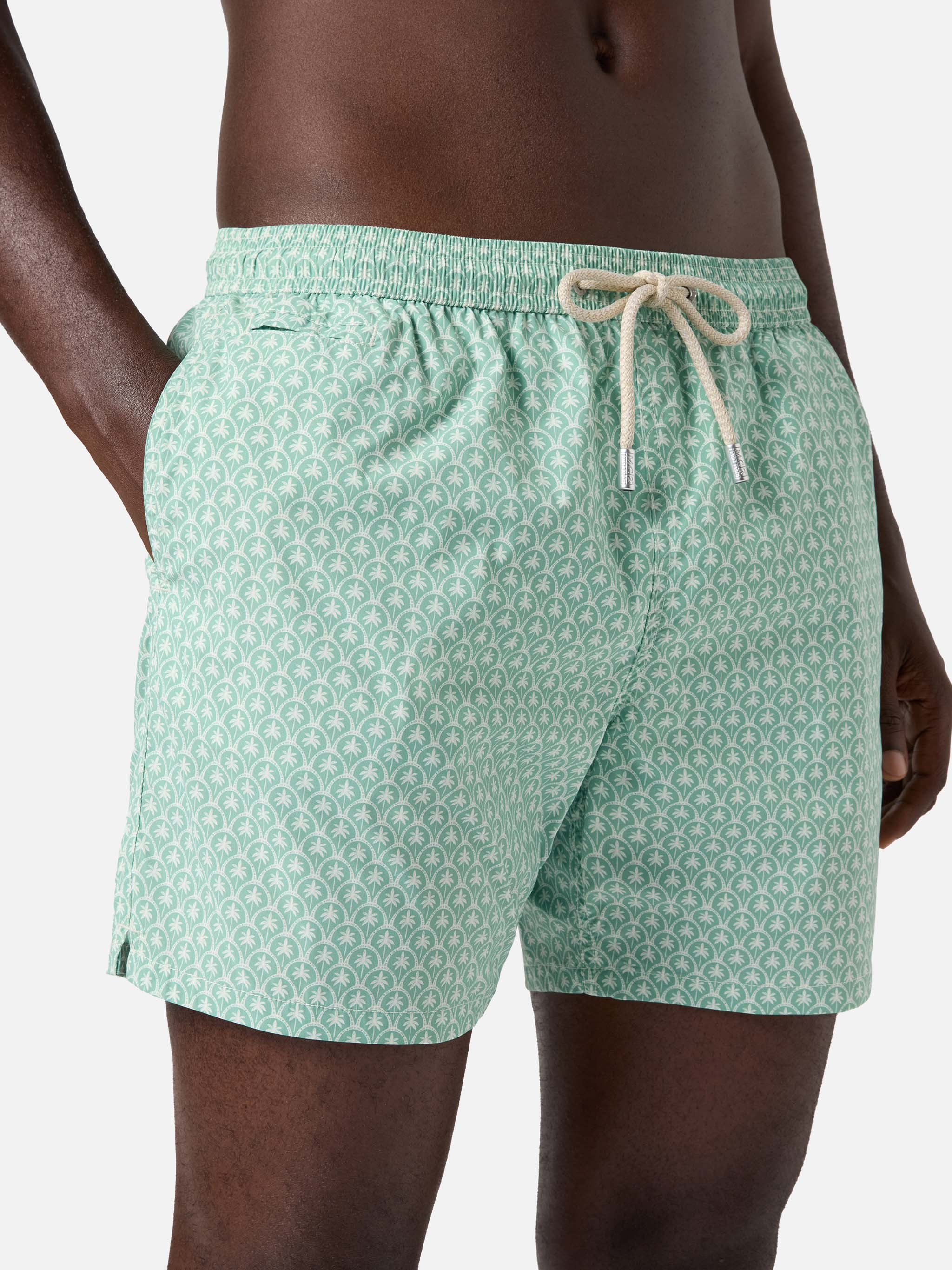 Green Lighting Micro swim shorts with all-over palm print - Image 4