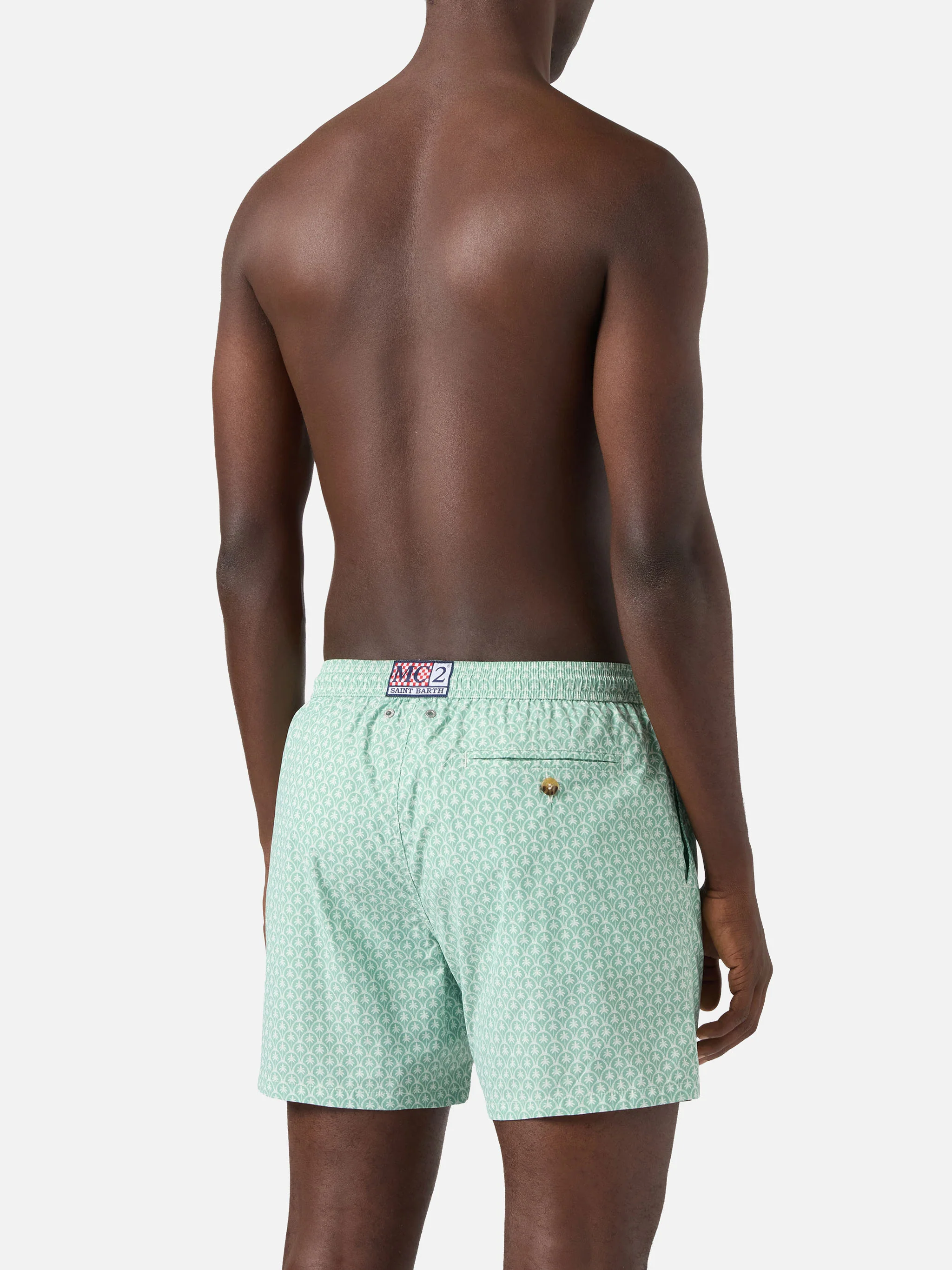 Green Lighting Micro swim shorts with all-over palm print - Image 6