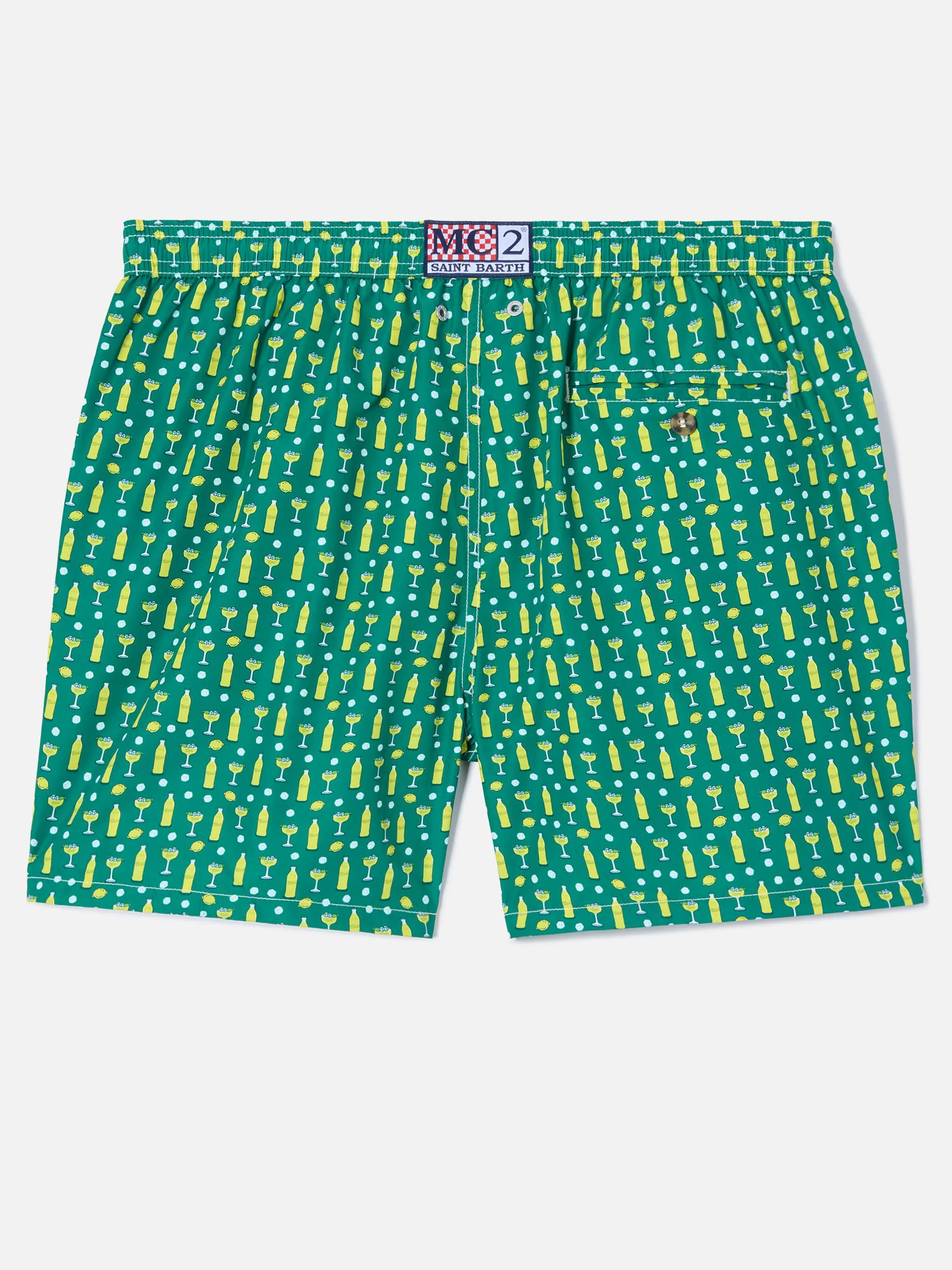 Green Lighting Micro swim shorts with cedrata and cocktail print | Special Edition - Image 2
