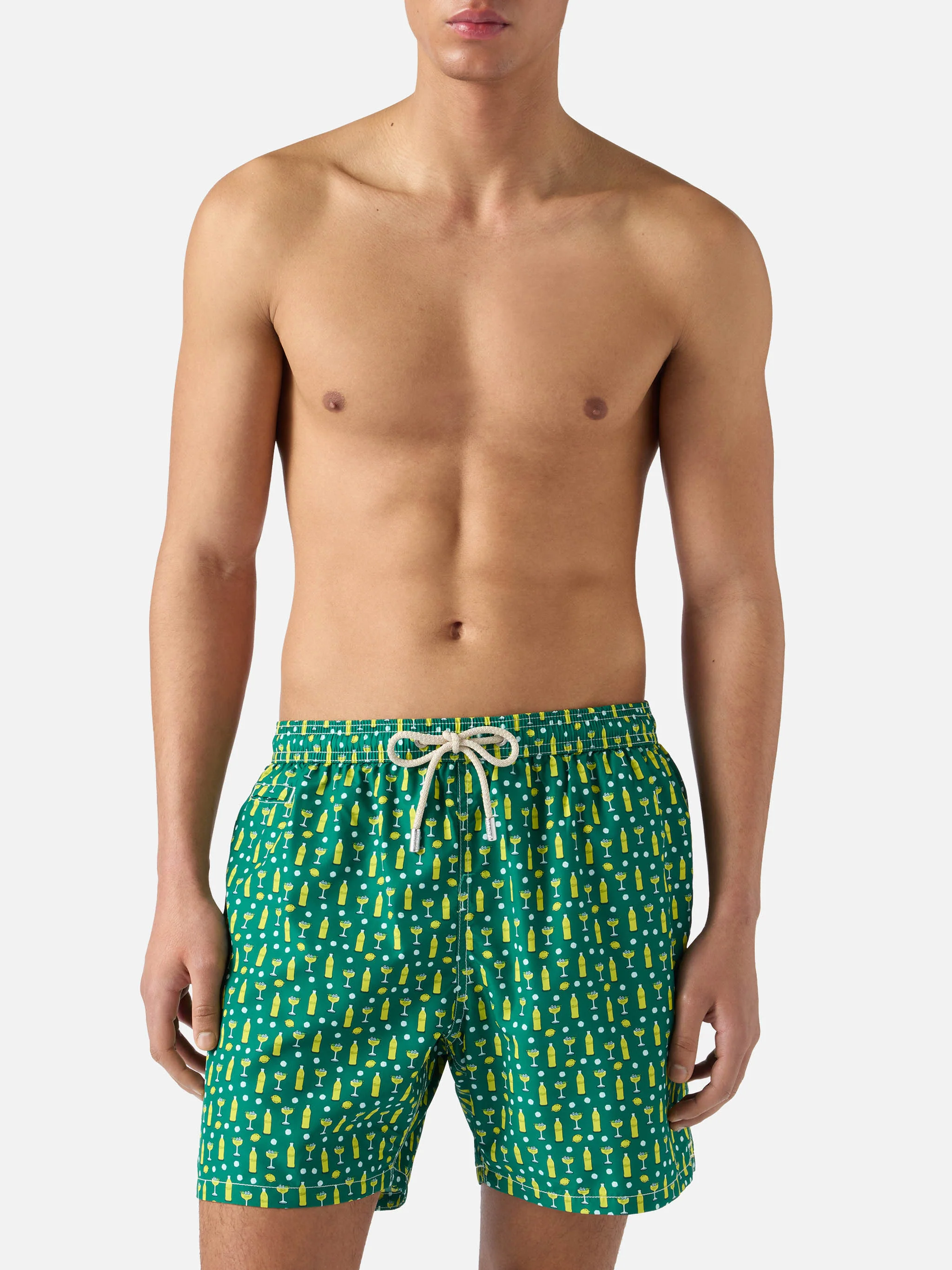 Green Lighting Micro swim shorts with cedrata and cocktail print | Special Edition - Image 3