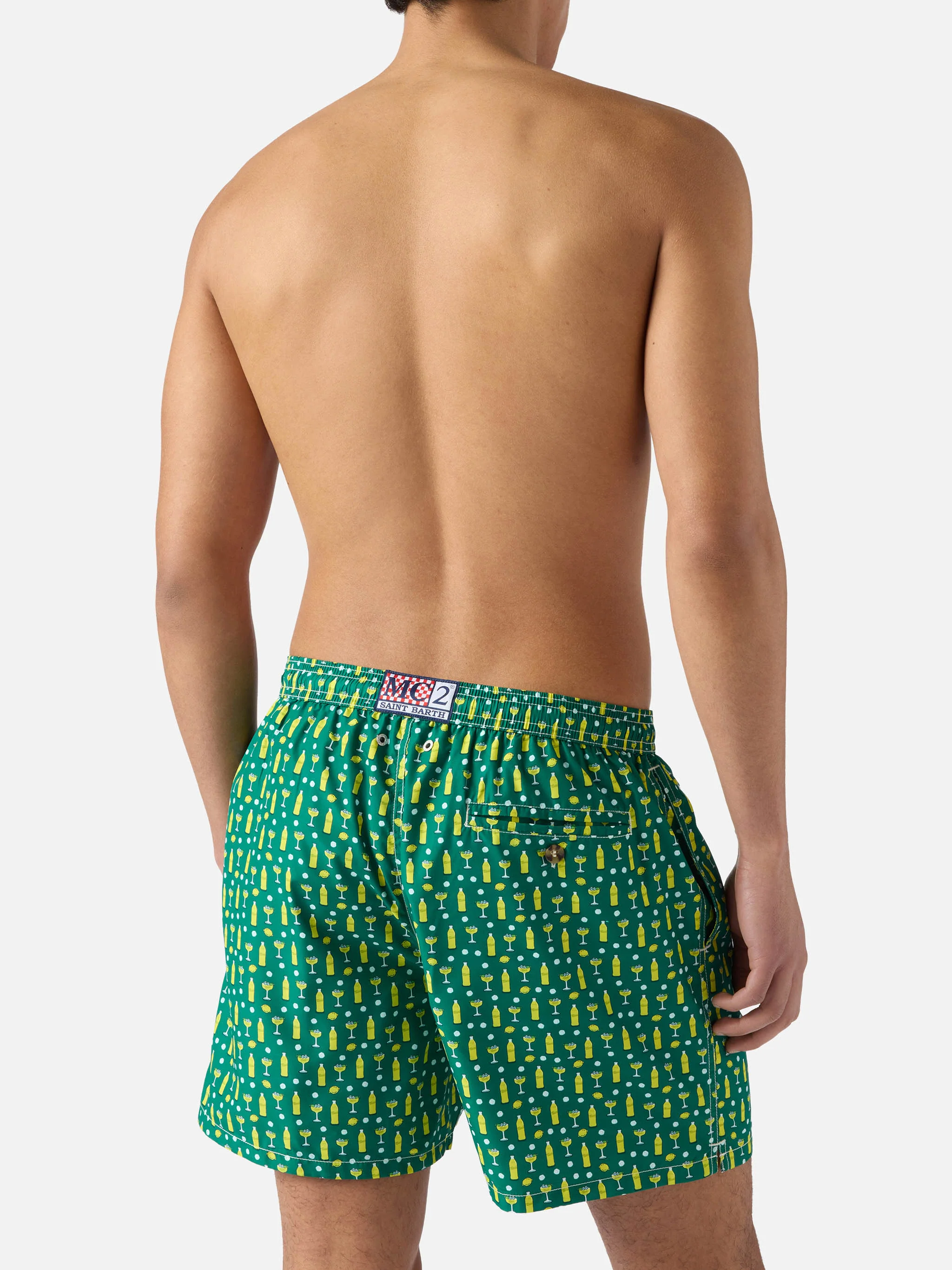 Green Lighting Micro swim shorts with cedrata and cocktail print | Special Edition - Image 5