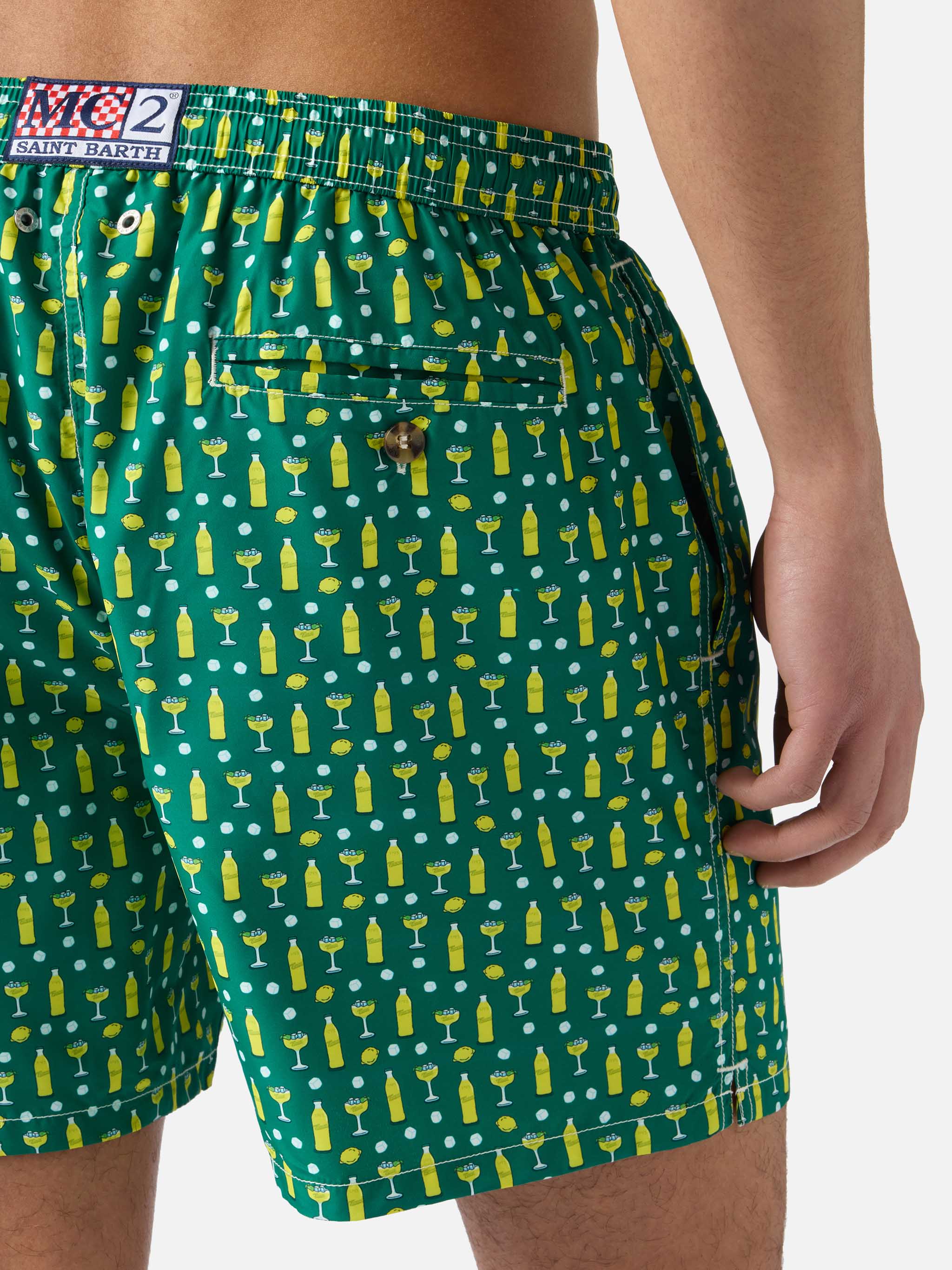 Green Lighting Micro swim shorts with cedrata and cocktail print | Special Edition - Image 6