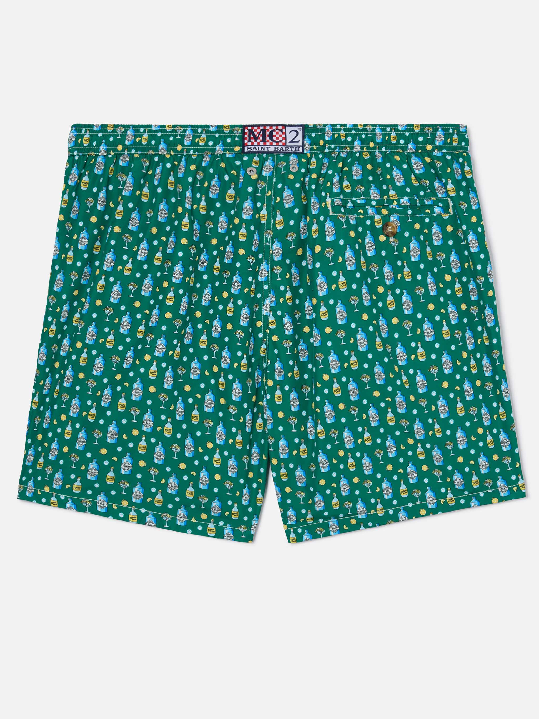 Green Lighting Micro swim shorts with gin and cocktail print - Image 2