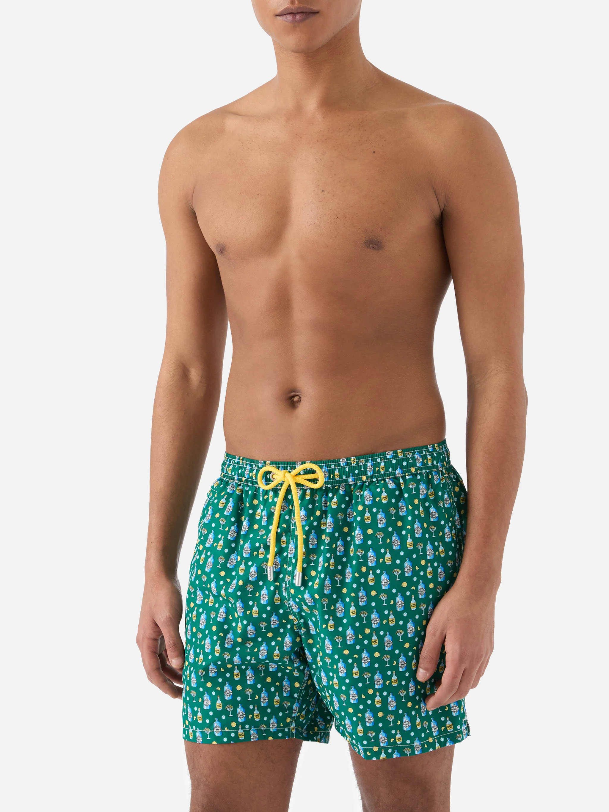 Green Lighting Micro swim shorts with gin and cocktail print - Image 3