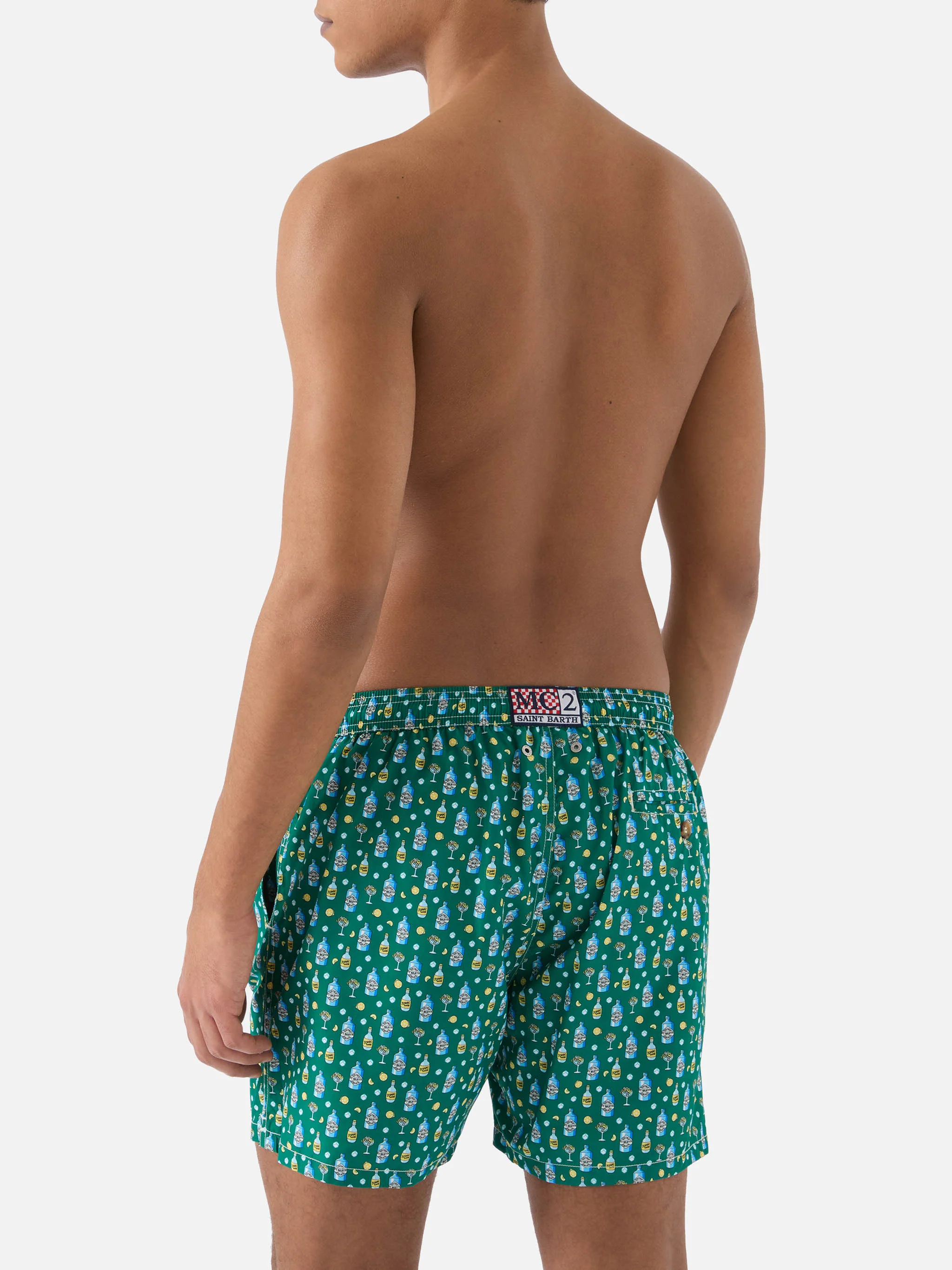 Green Lighting Micro swim shorts with gin and cocktail print - Image 5
