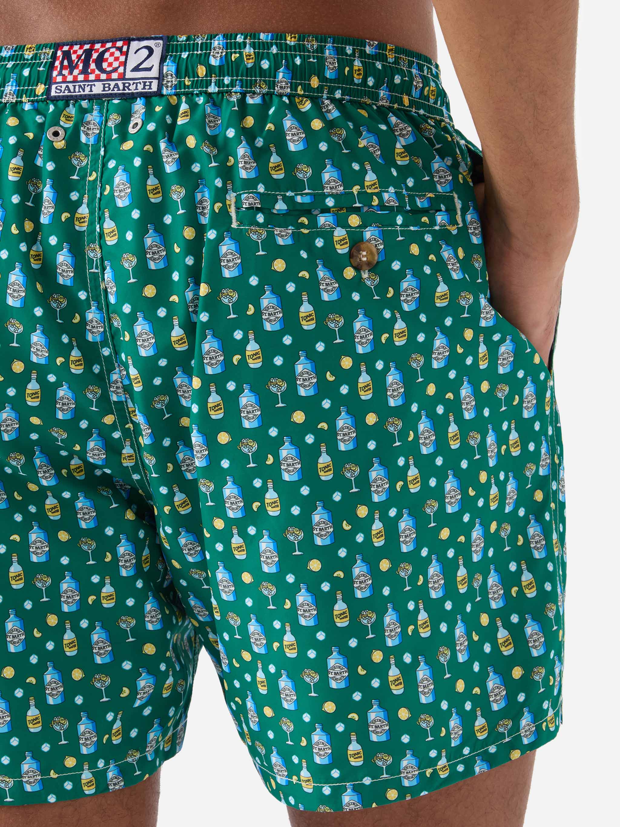 Green Lighting Micro swim shorts with gin and cocktail print - Image 6