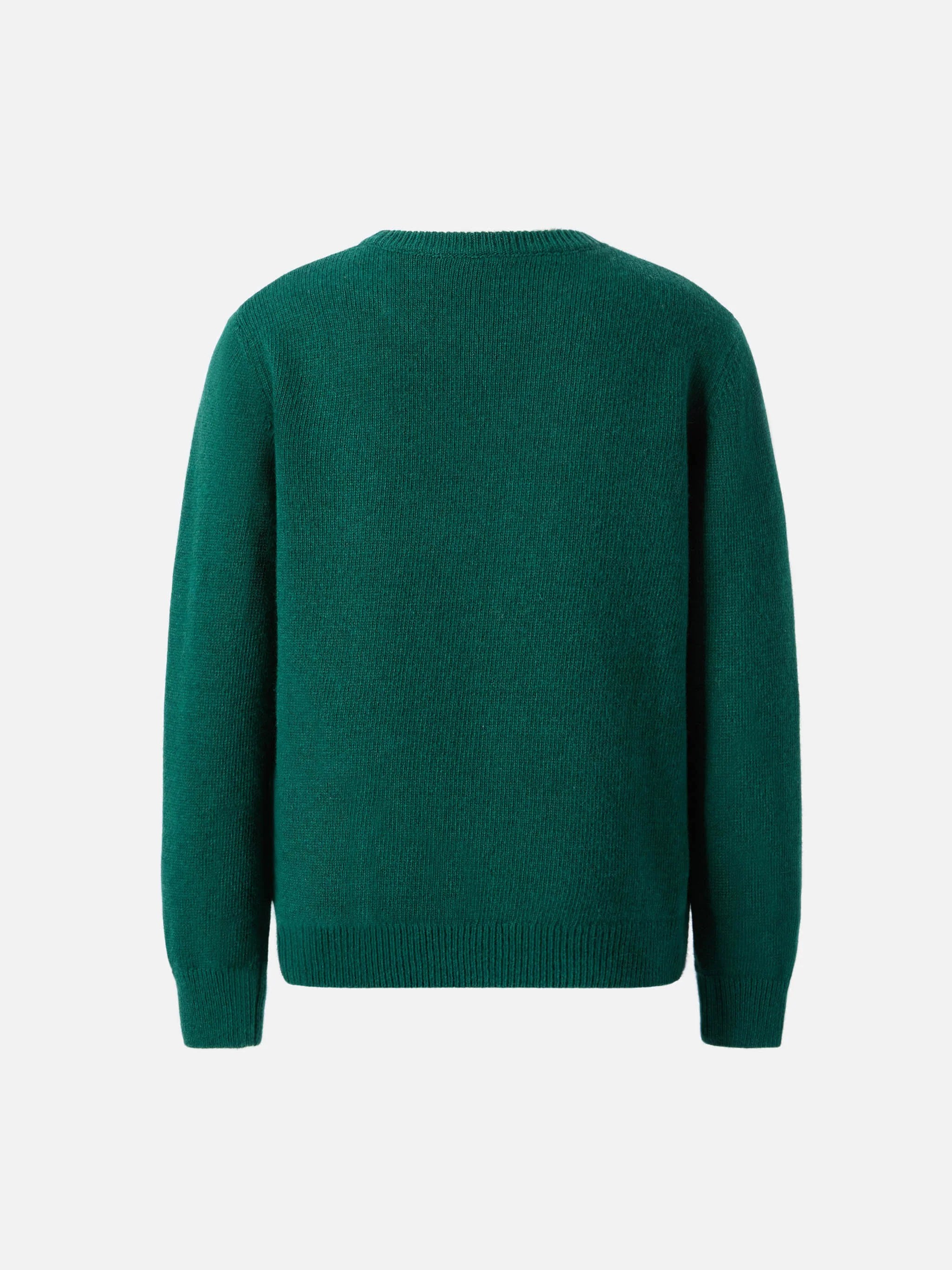 Green sweater Douglas with My dad is too cool jacquard - Image 3