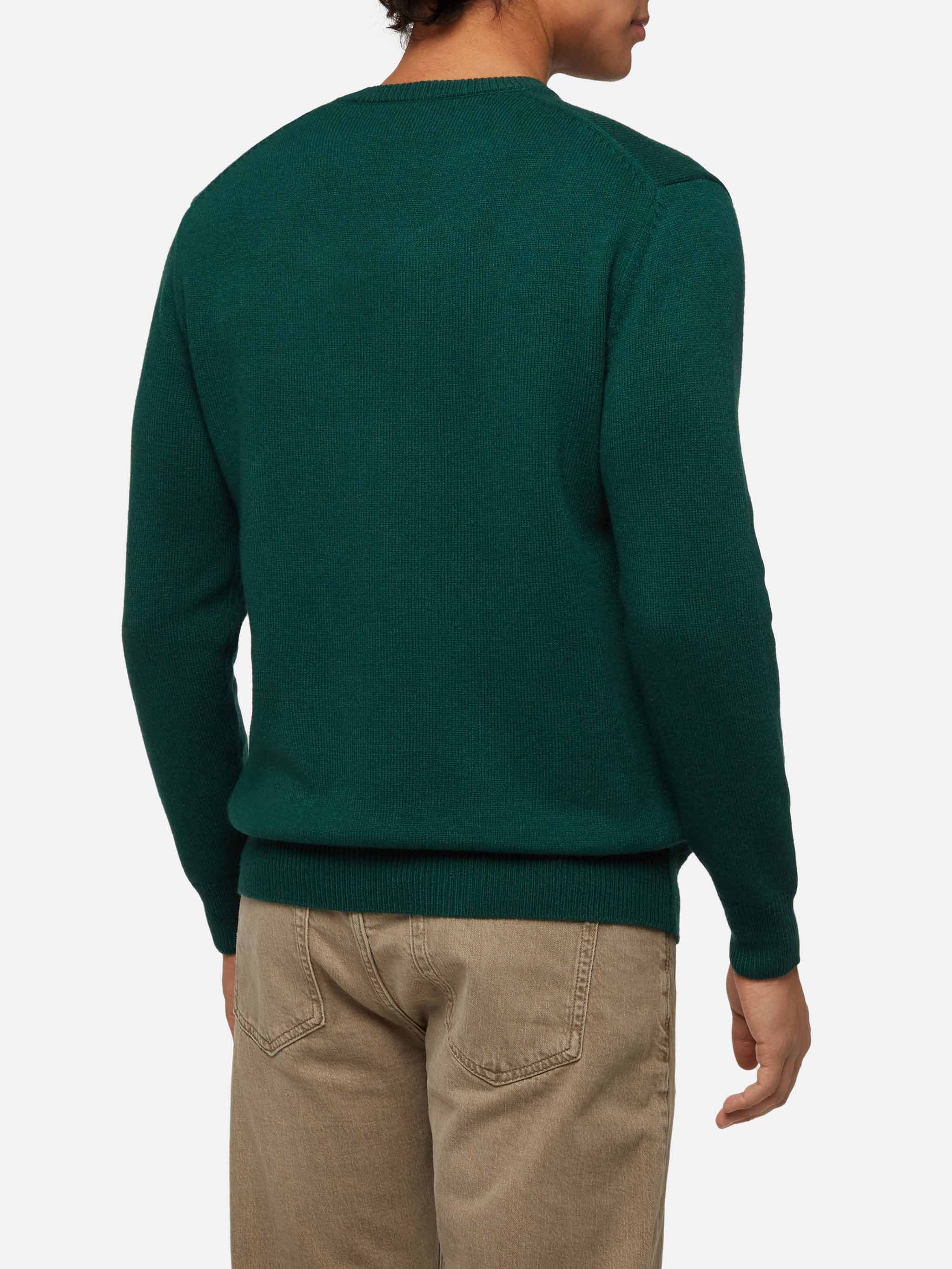 Green sweater Heron with Snoopy jacquard | SNOOPY PEANUTS® SPECIAL EDITION - Image 3