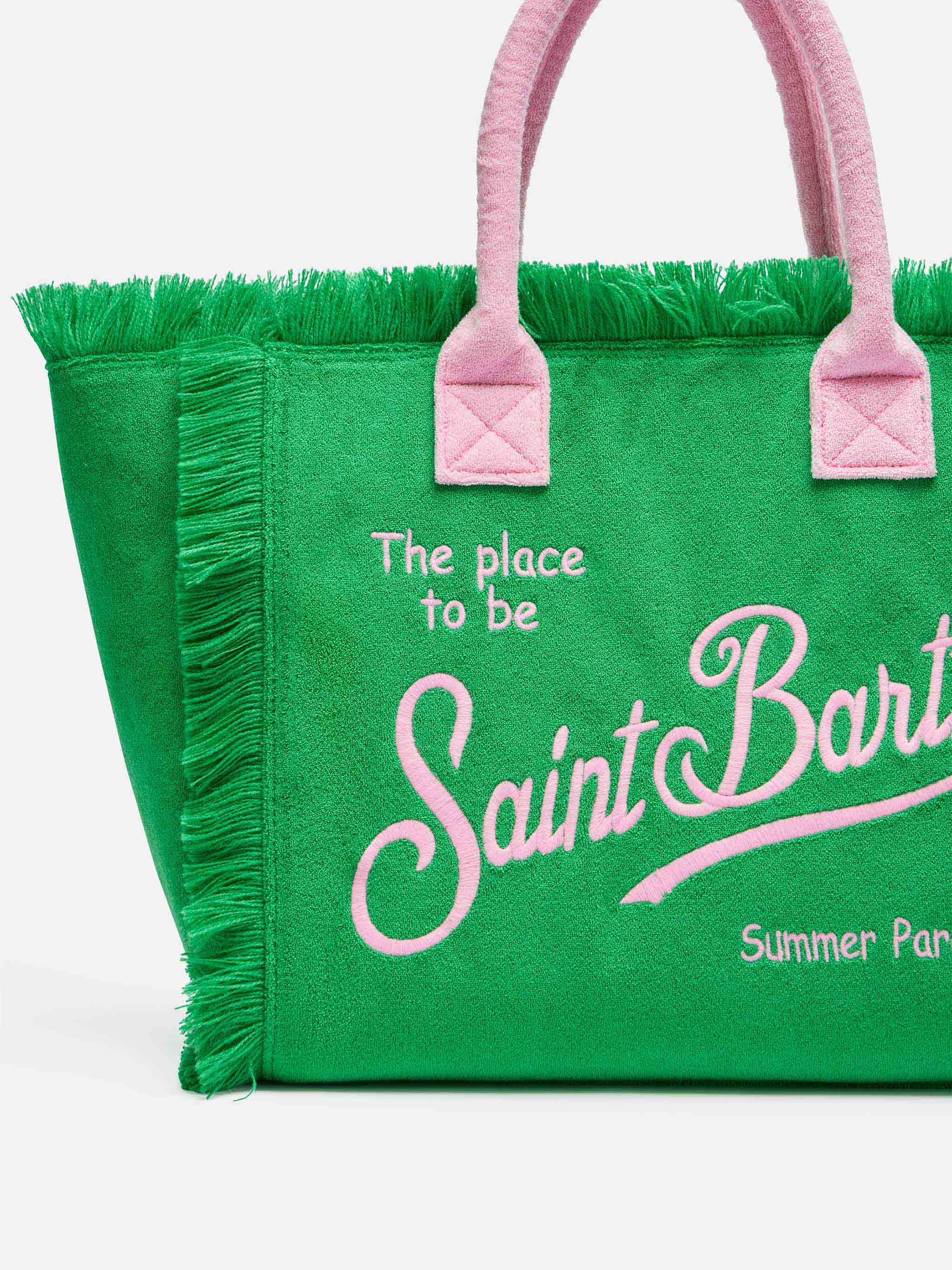 Green terry Vanity Sponge tote bag - Image 3