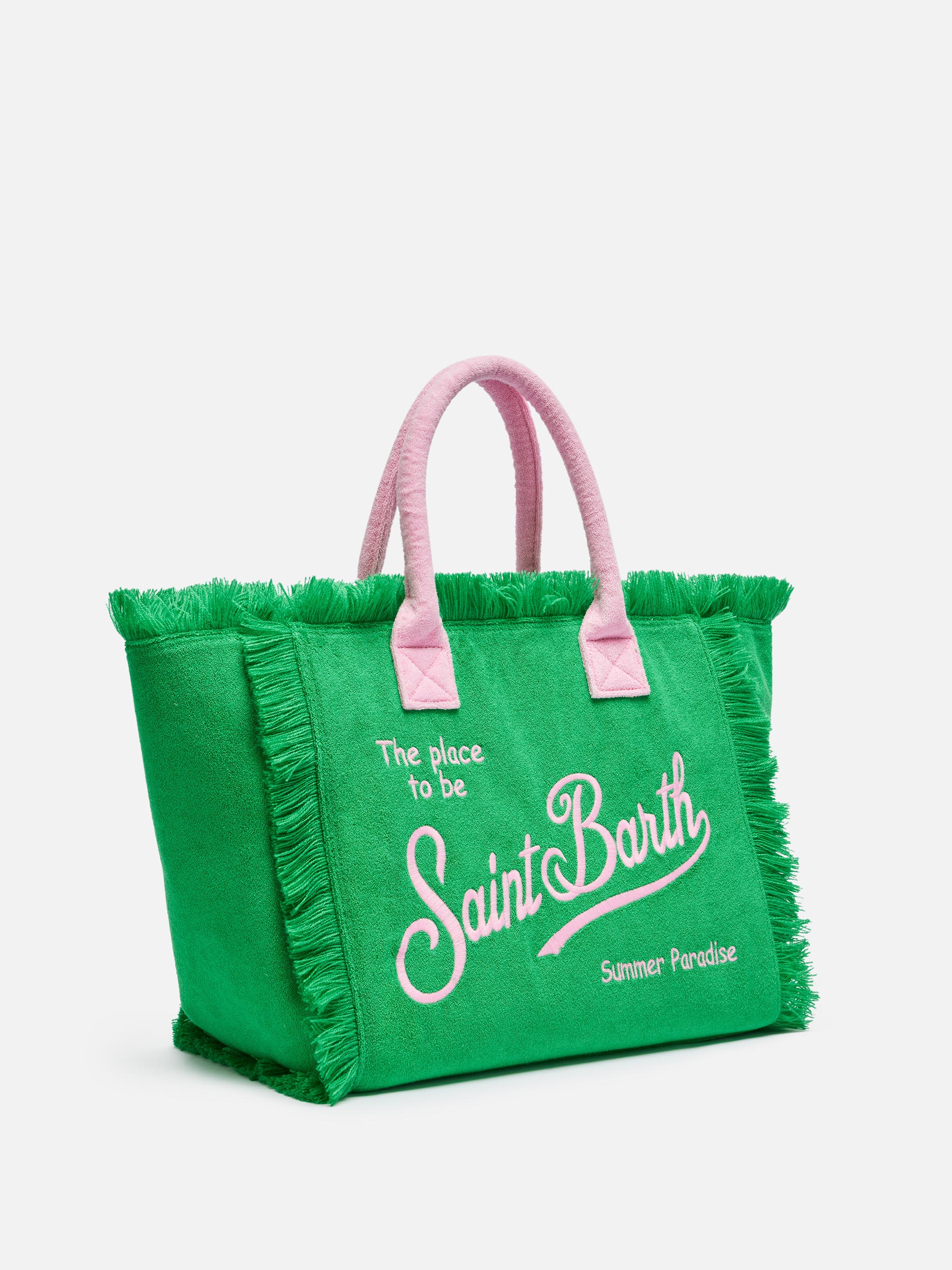 Green terry Vanity Sponge tote bag - Image 4