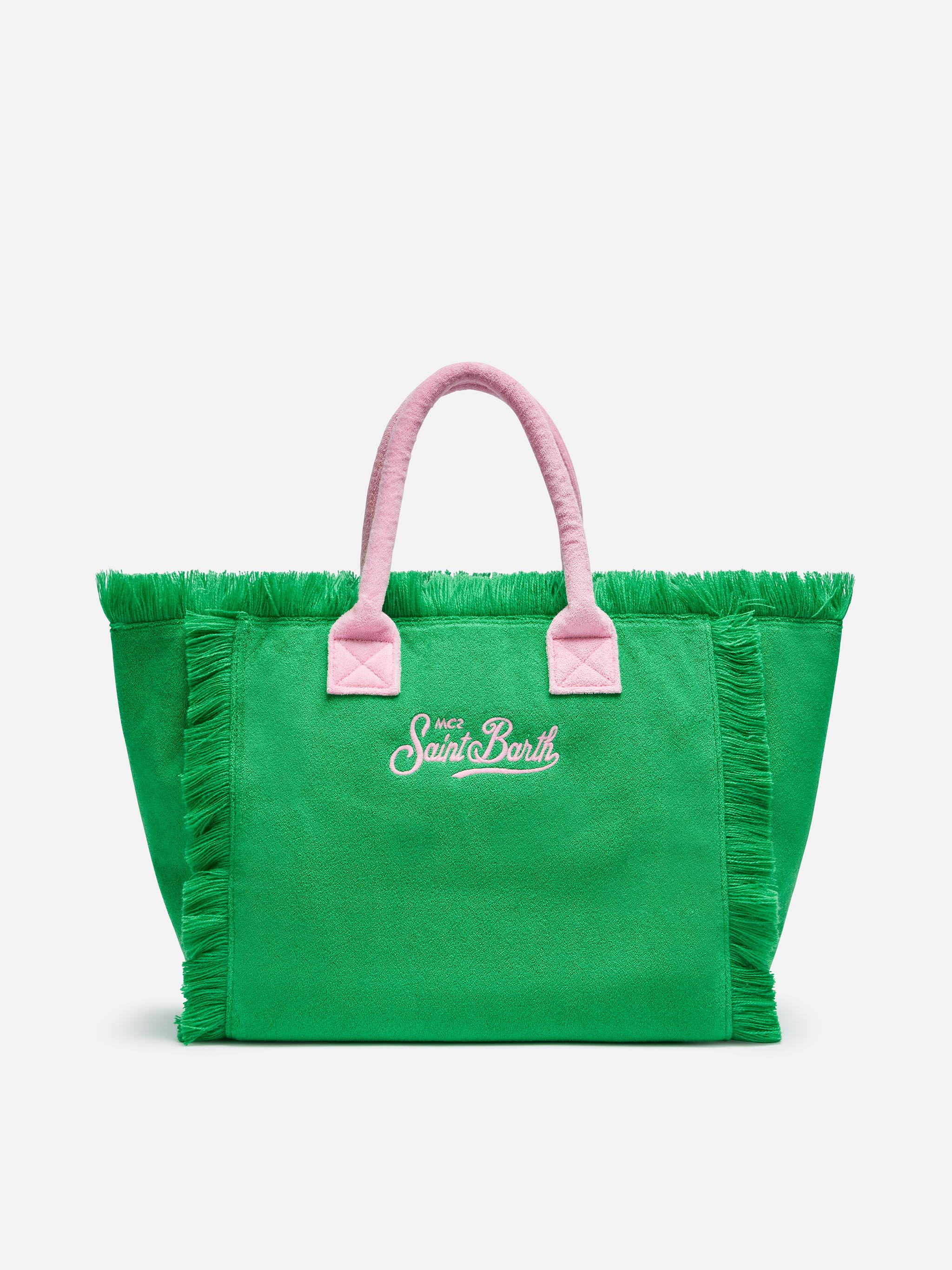 Green terry Vanity Sponge tote bag - Image 5