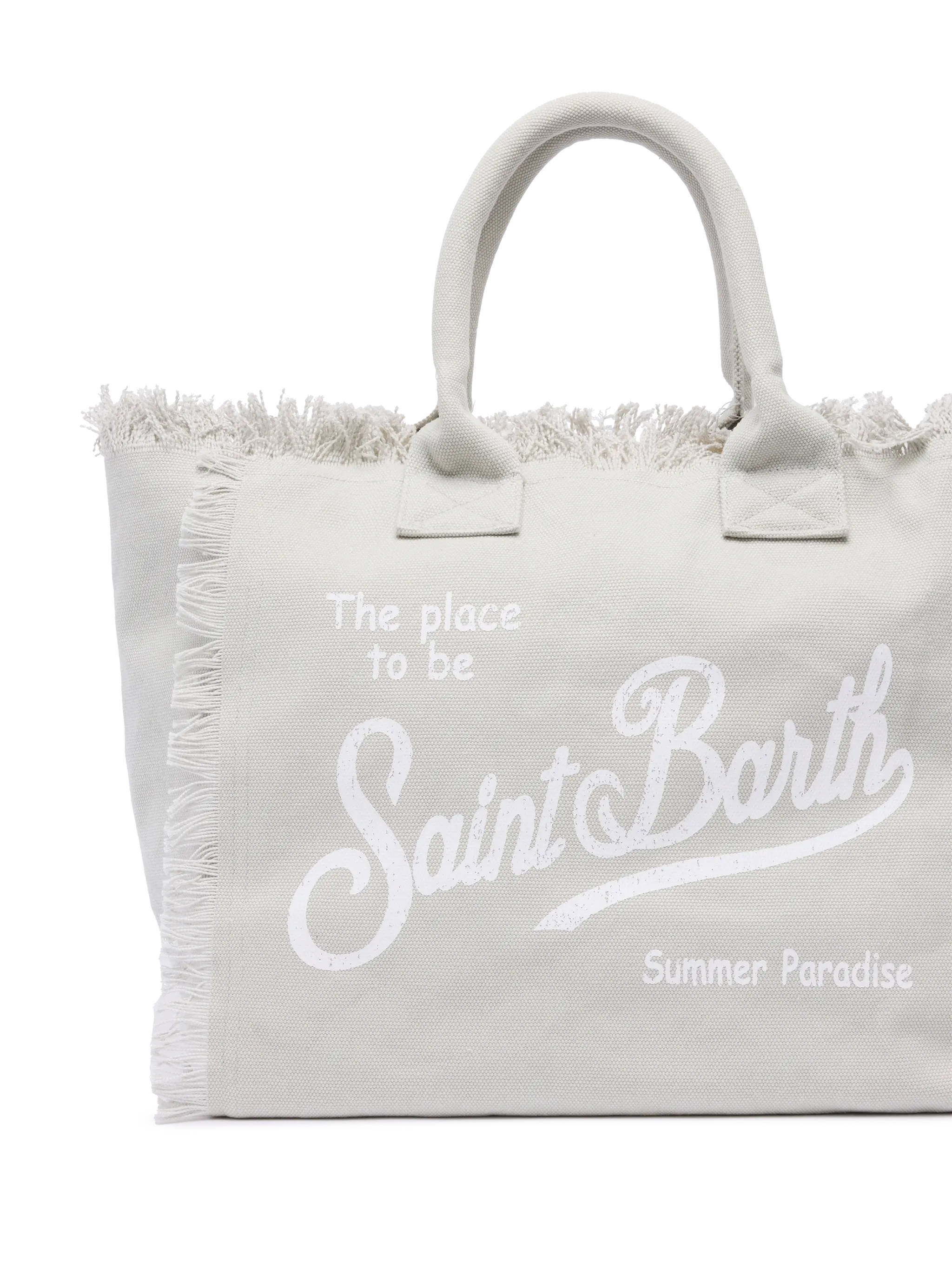 Grey cotton canvas Vanity tote bag - Image 3