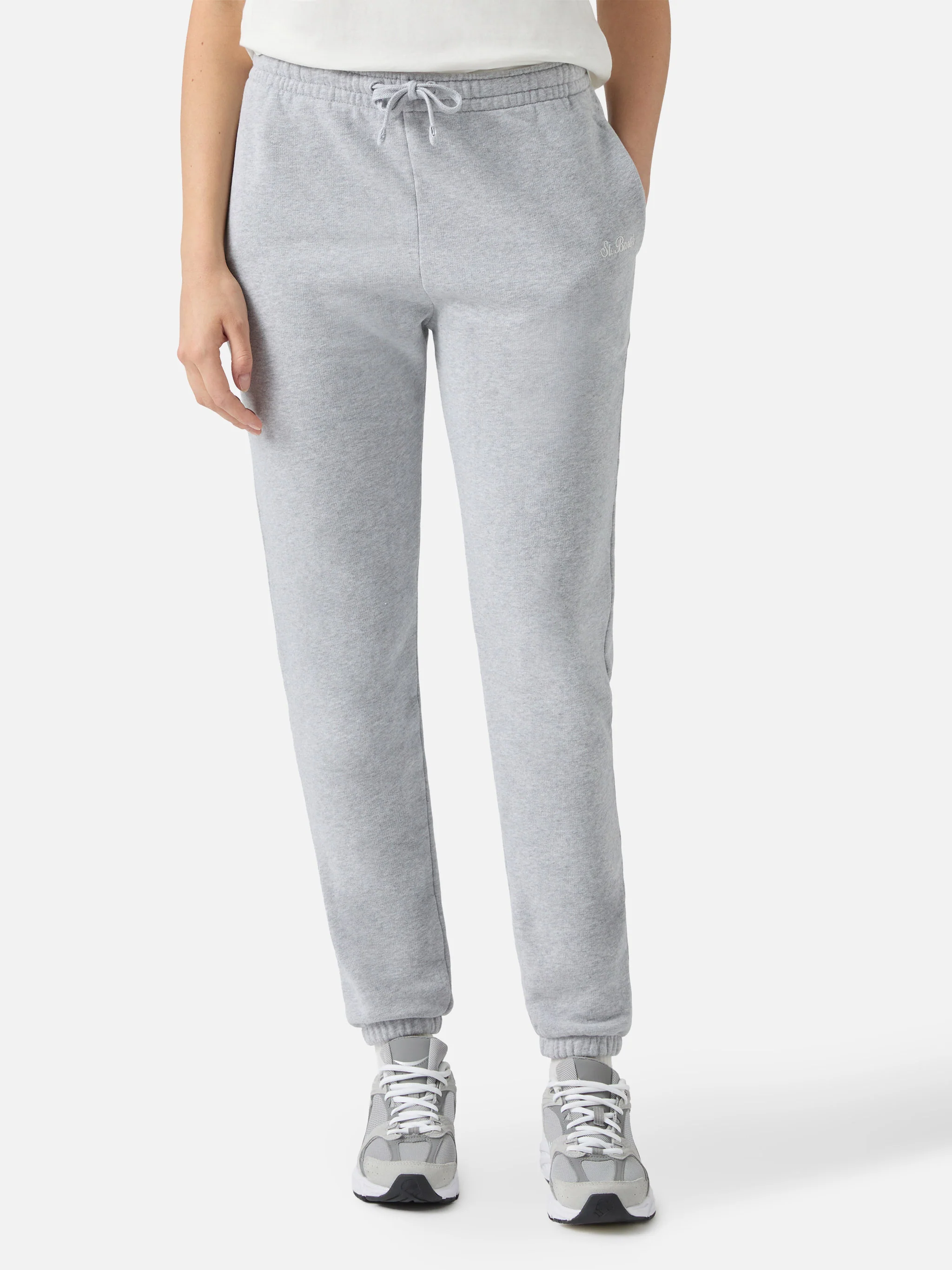 Grey cotton fleece jogger pants Odalys - Image 2