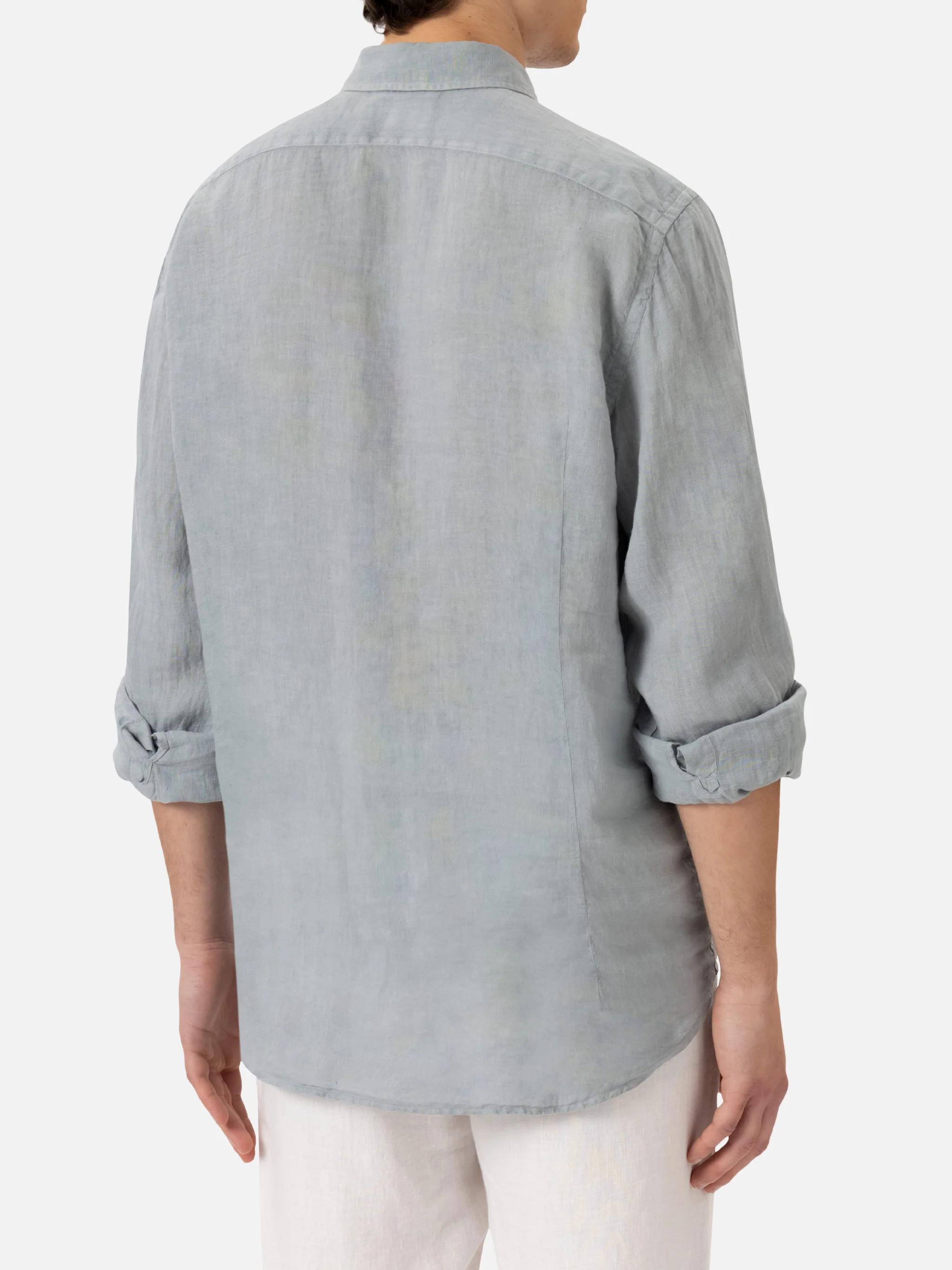 Grey linen shirt Pamplona - Image 3