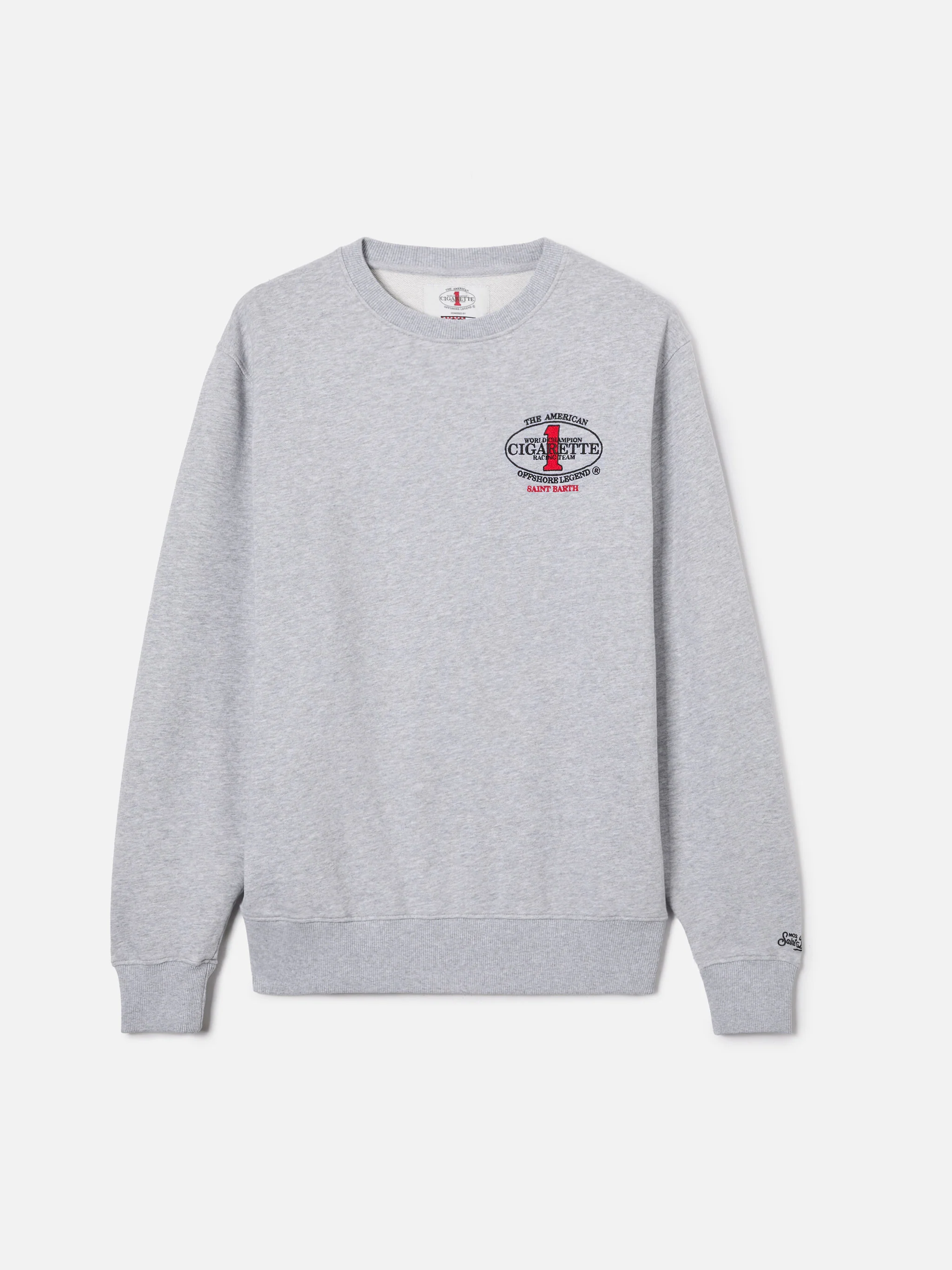 Grey Ponza crewneck sweatshirt with Cigarette print | Special Edition - Image 5