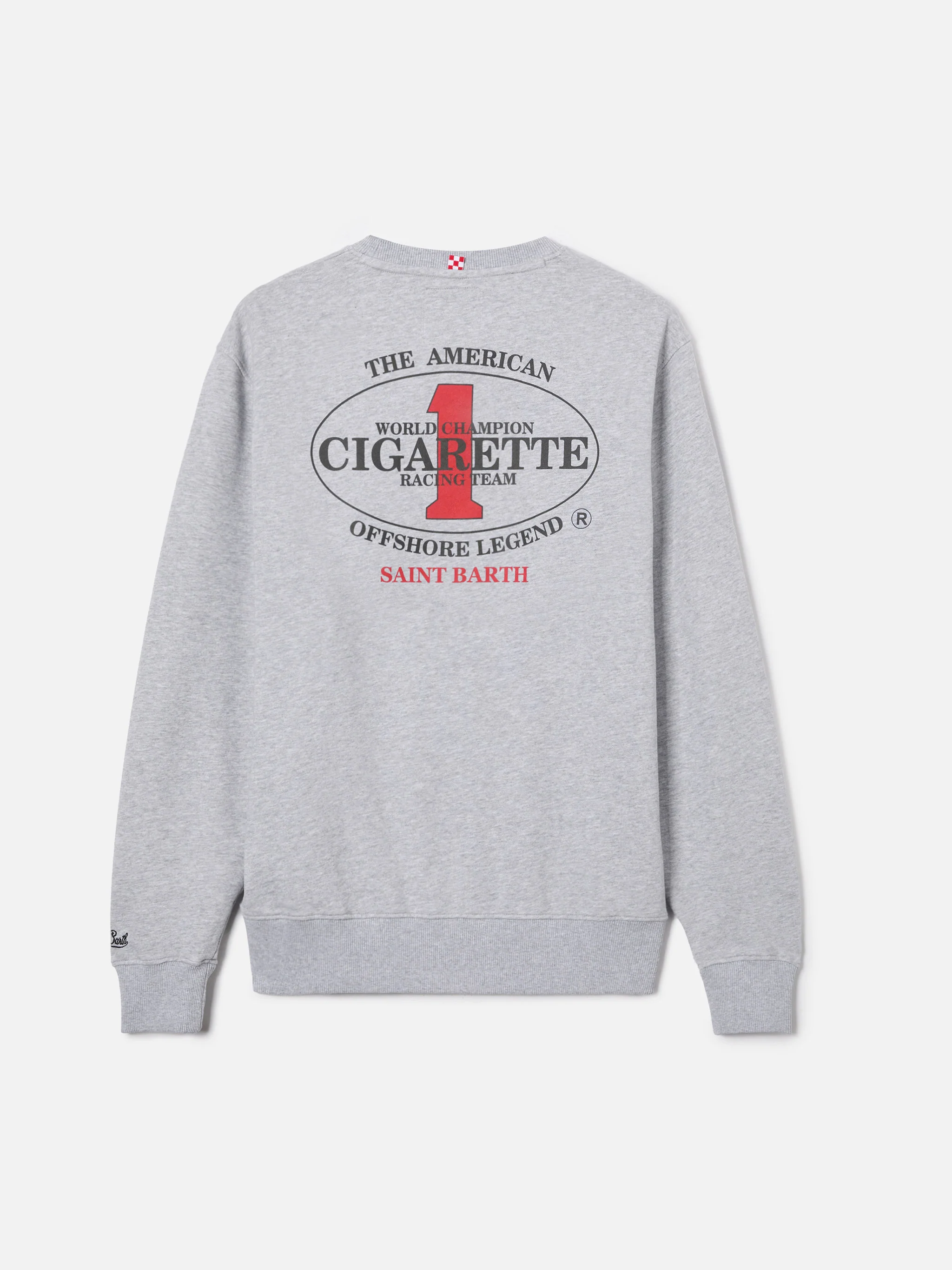 Grey Ponza crewneck sweatshirt with Cigarette print | Special Edition - Image 6