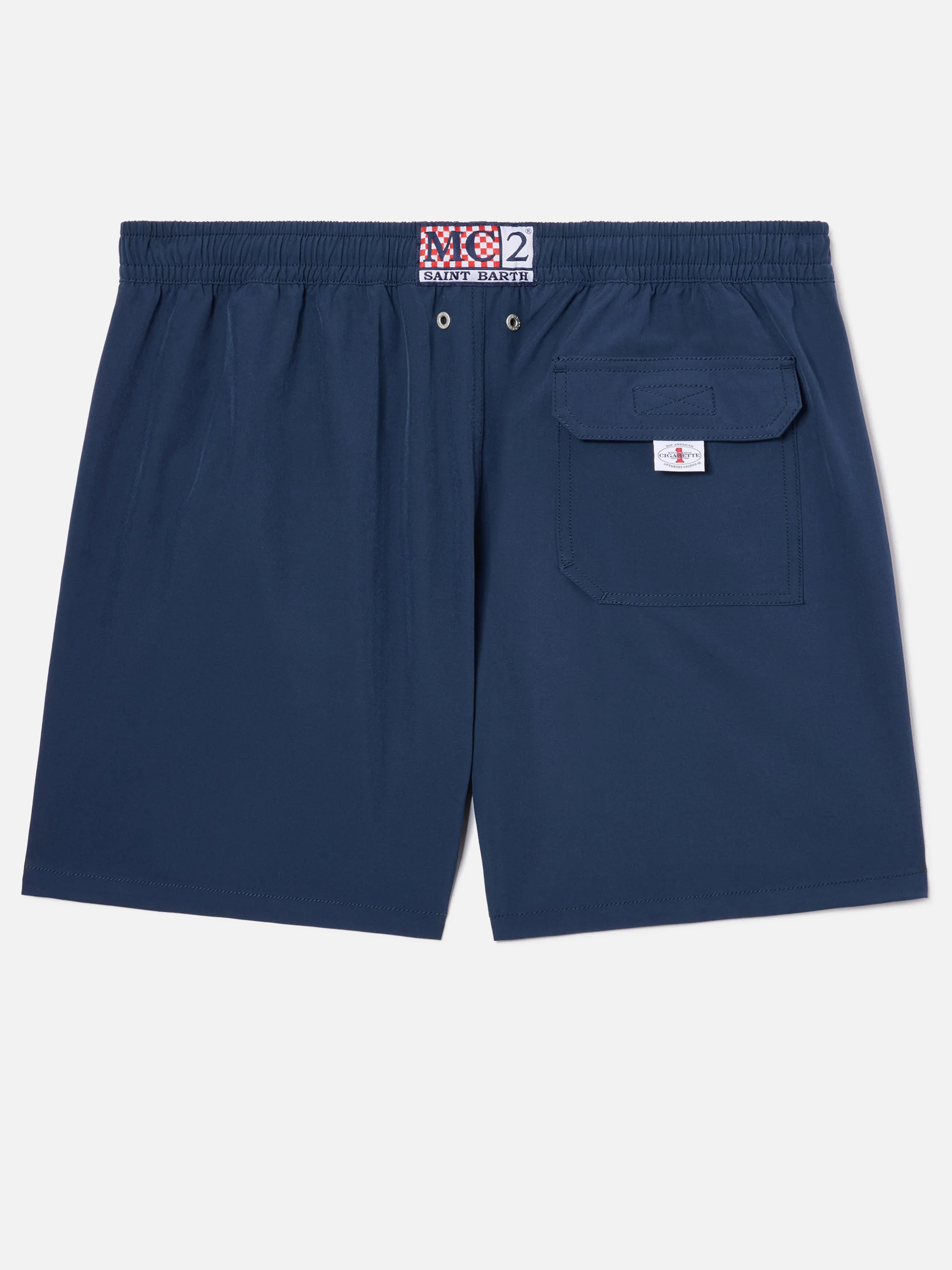 Gustavia blue swim shorts with Cigarette embroidery | Special Edition - Image 2