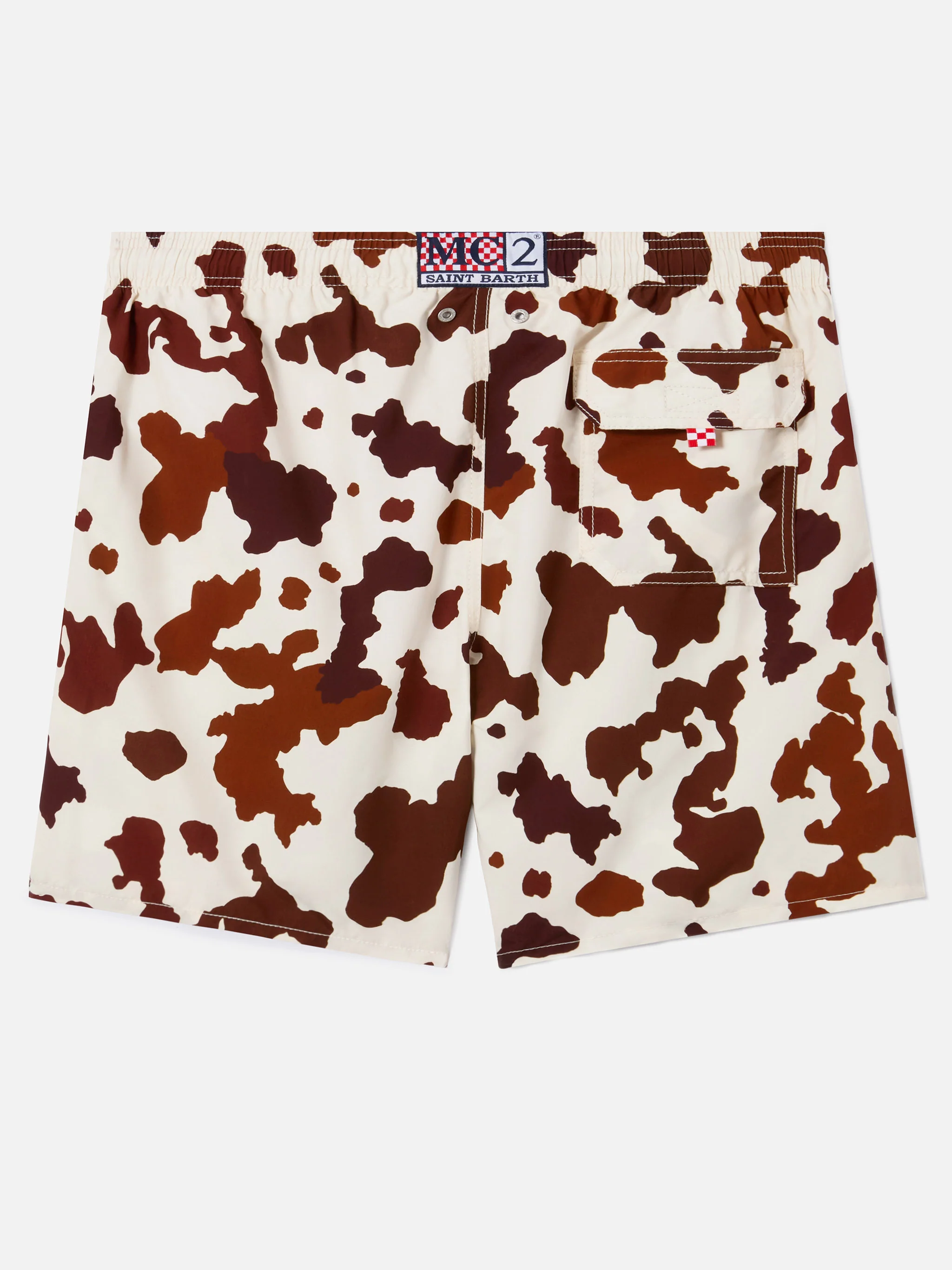 Gustavia swim shorts with cow print - Image 2