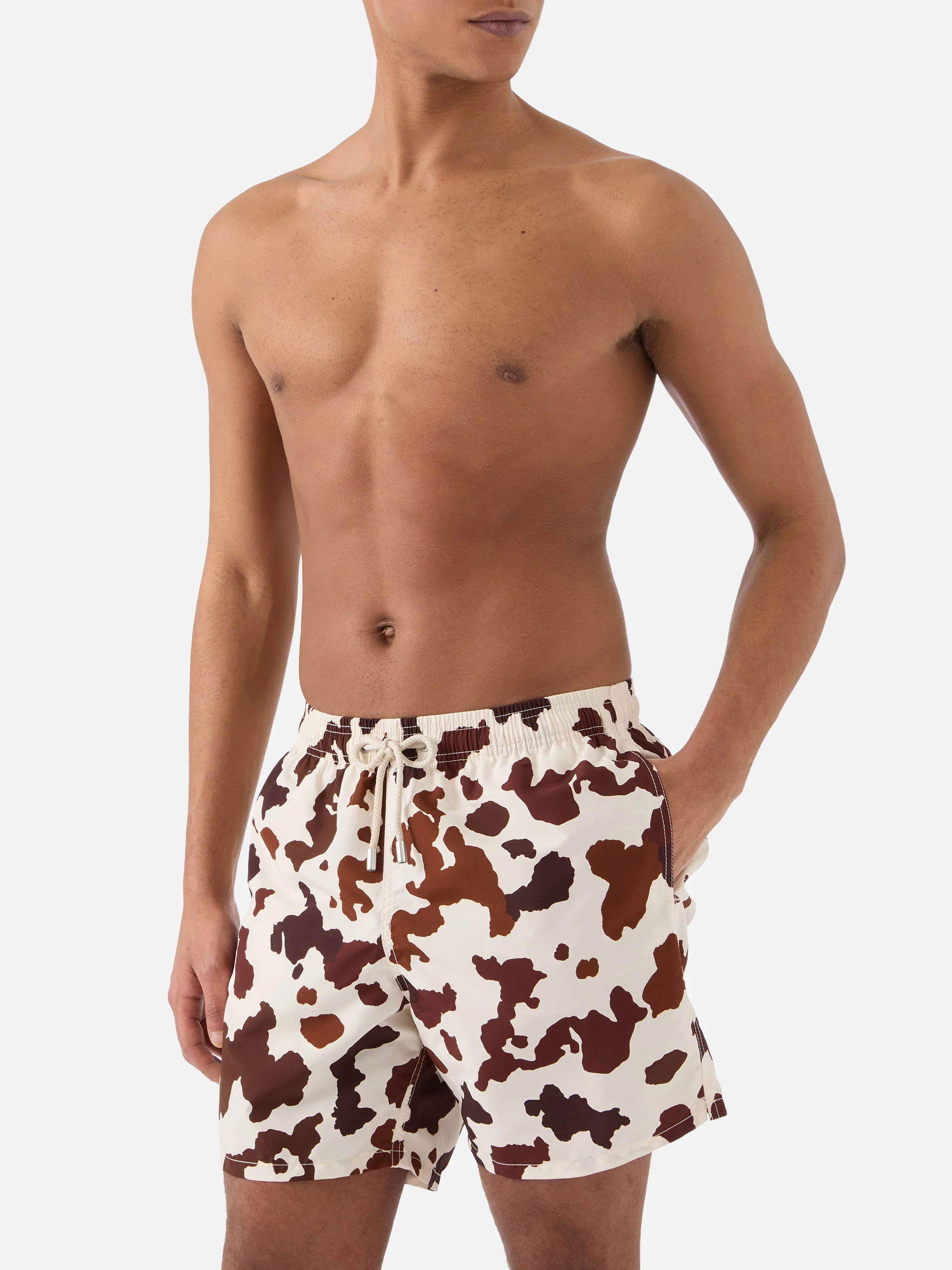 Gustavia swim shorts with cow print - Image 3