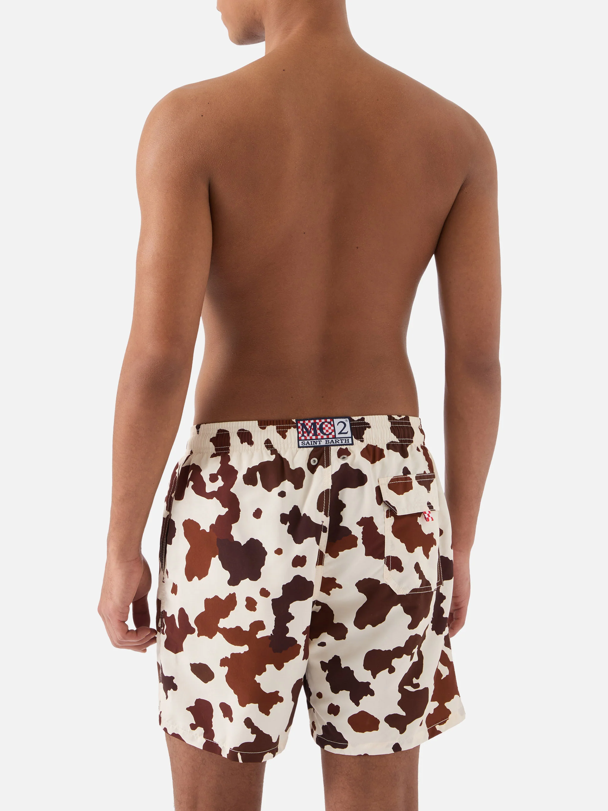 Gustavia swim shorts with cow print - Image 5