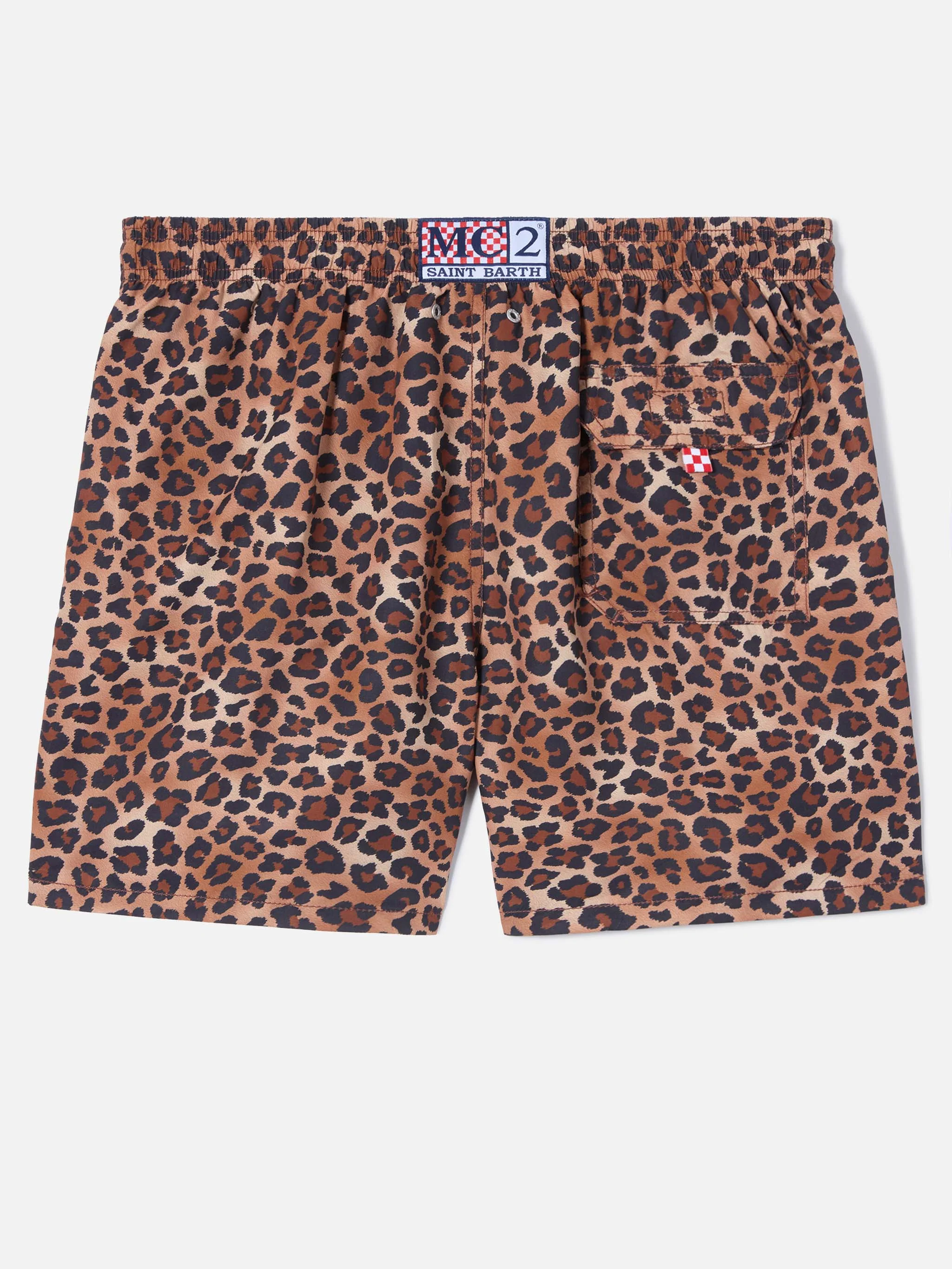 Gustavia swim shorts with leopard print - Image 2
