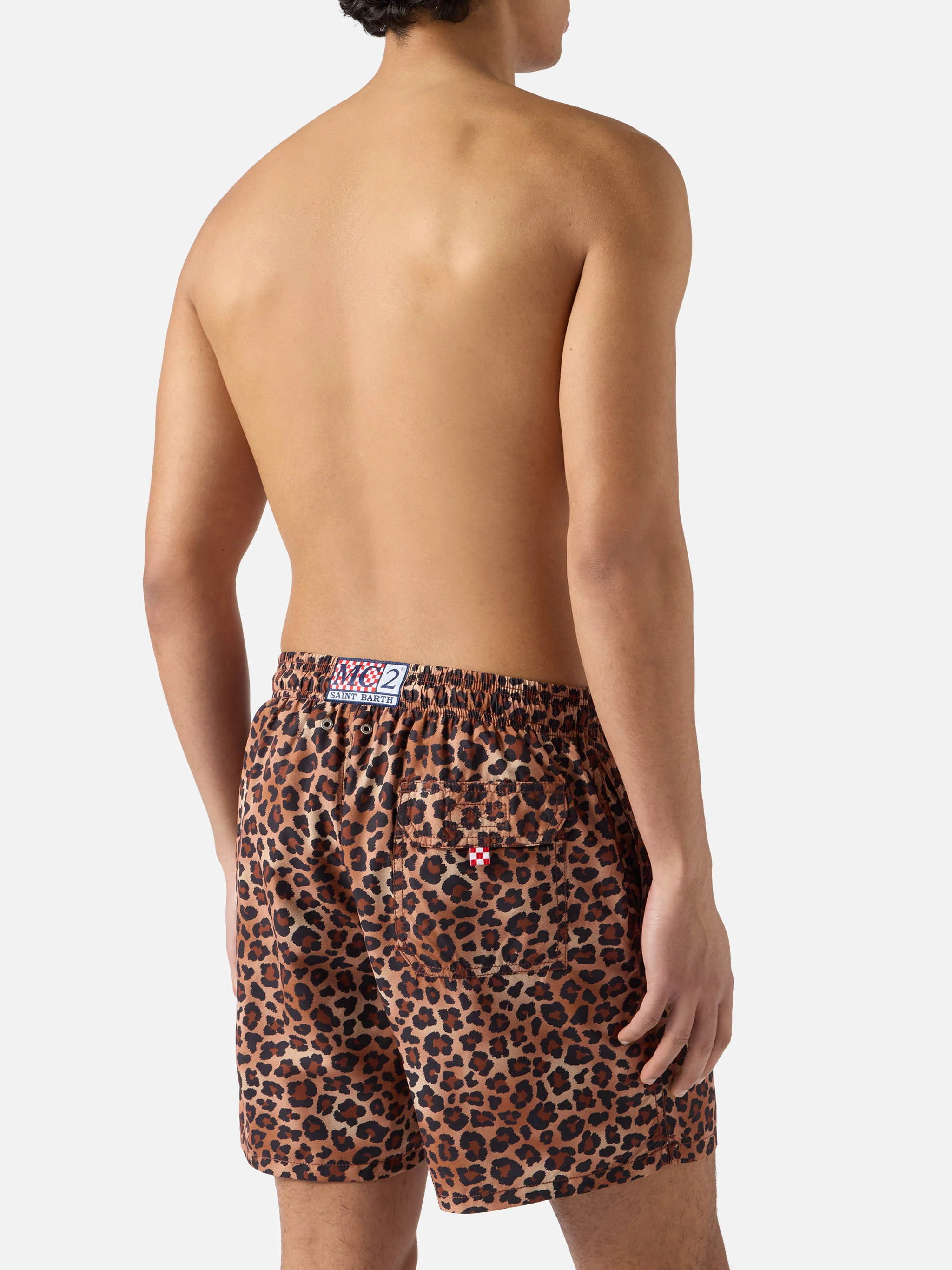 Gustavia swim shorts with leopard print - Image 5
