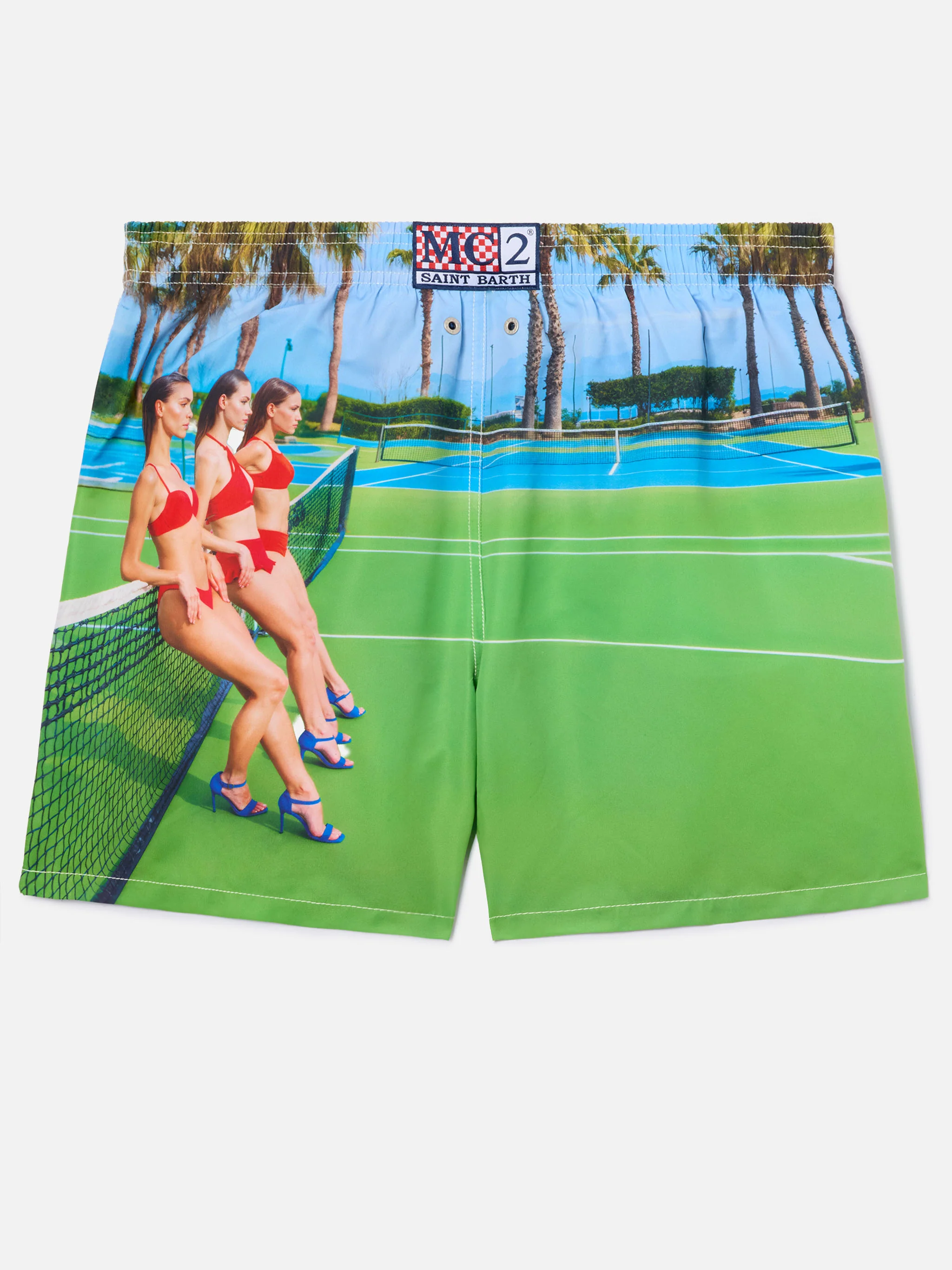 Gustavia swim shorts with St. Barth Tennis print | Special Edition - Image 2