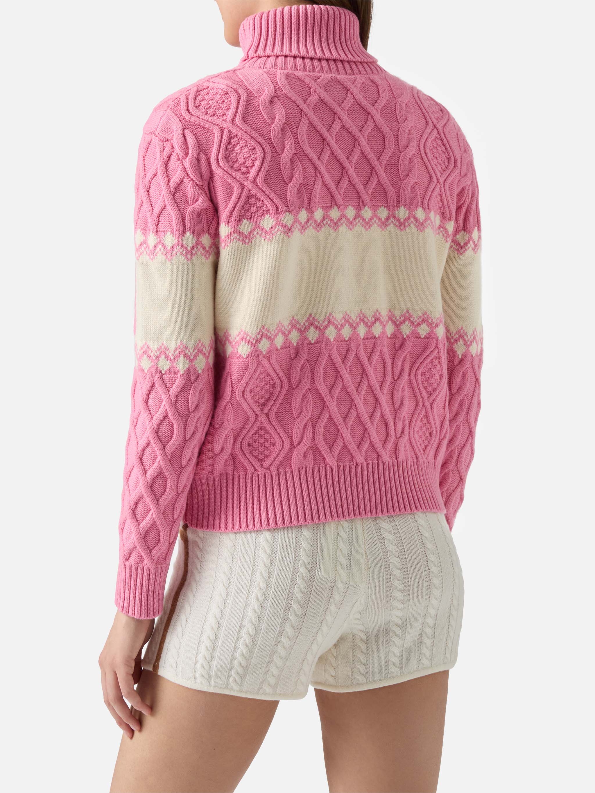 Half-turtleneck sweater Anton with Saint Barth jaquard - Image 3