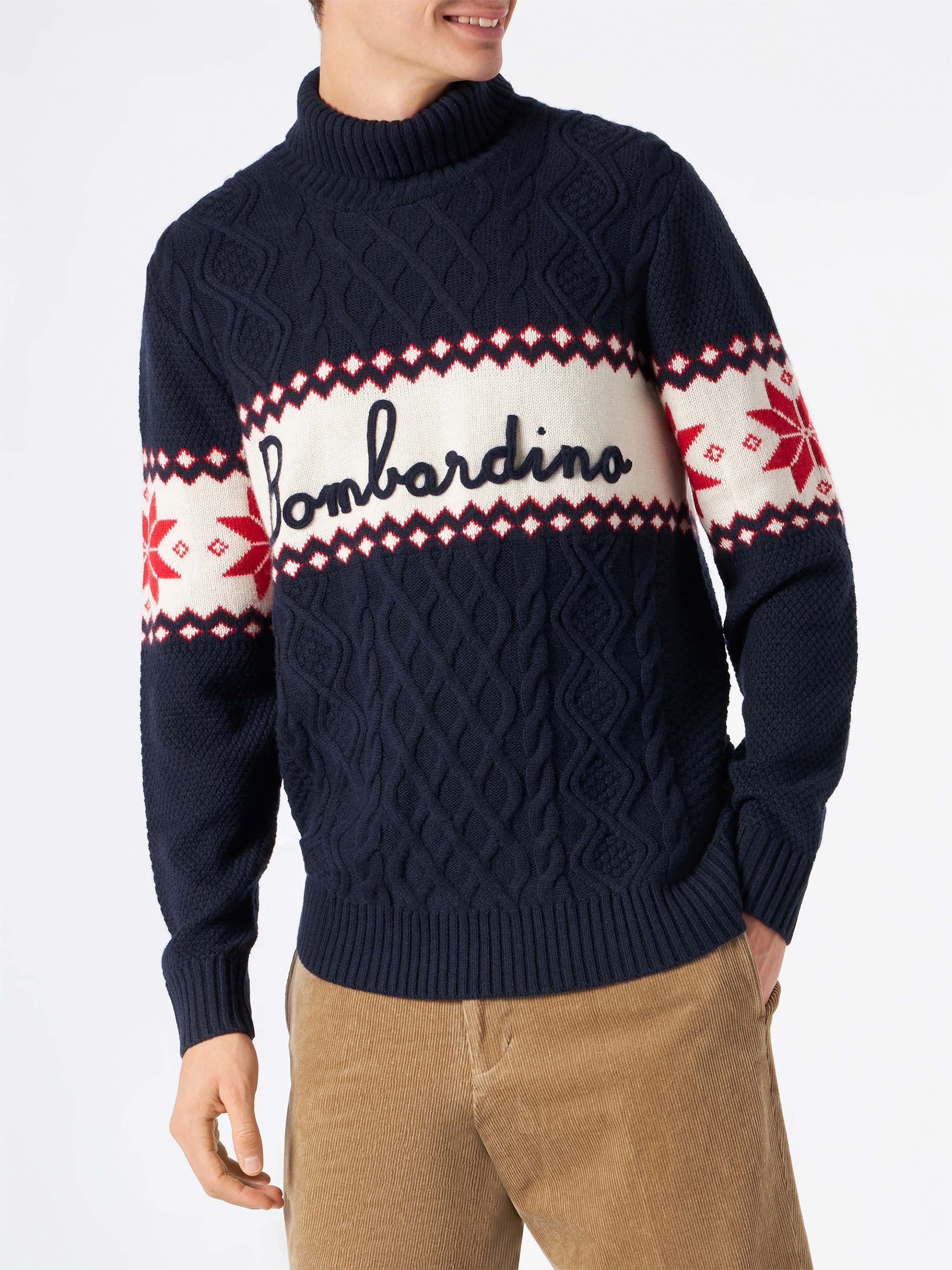 Half-turtleneck sweater with Bombardino lettering - Image 2