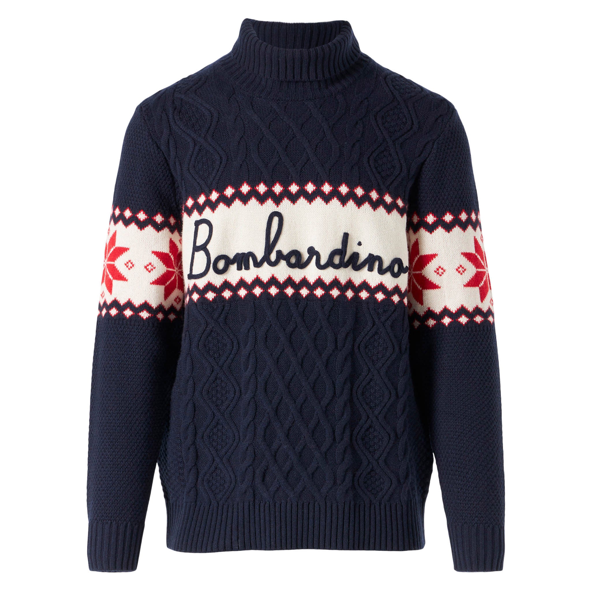 Half-turtleneck sweater with Bombardino lettering - Image 4