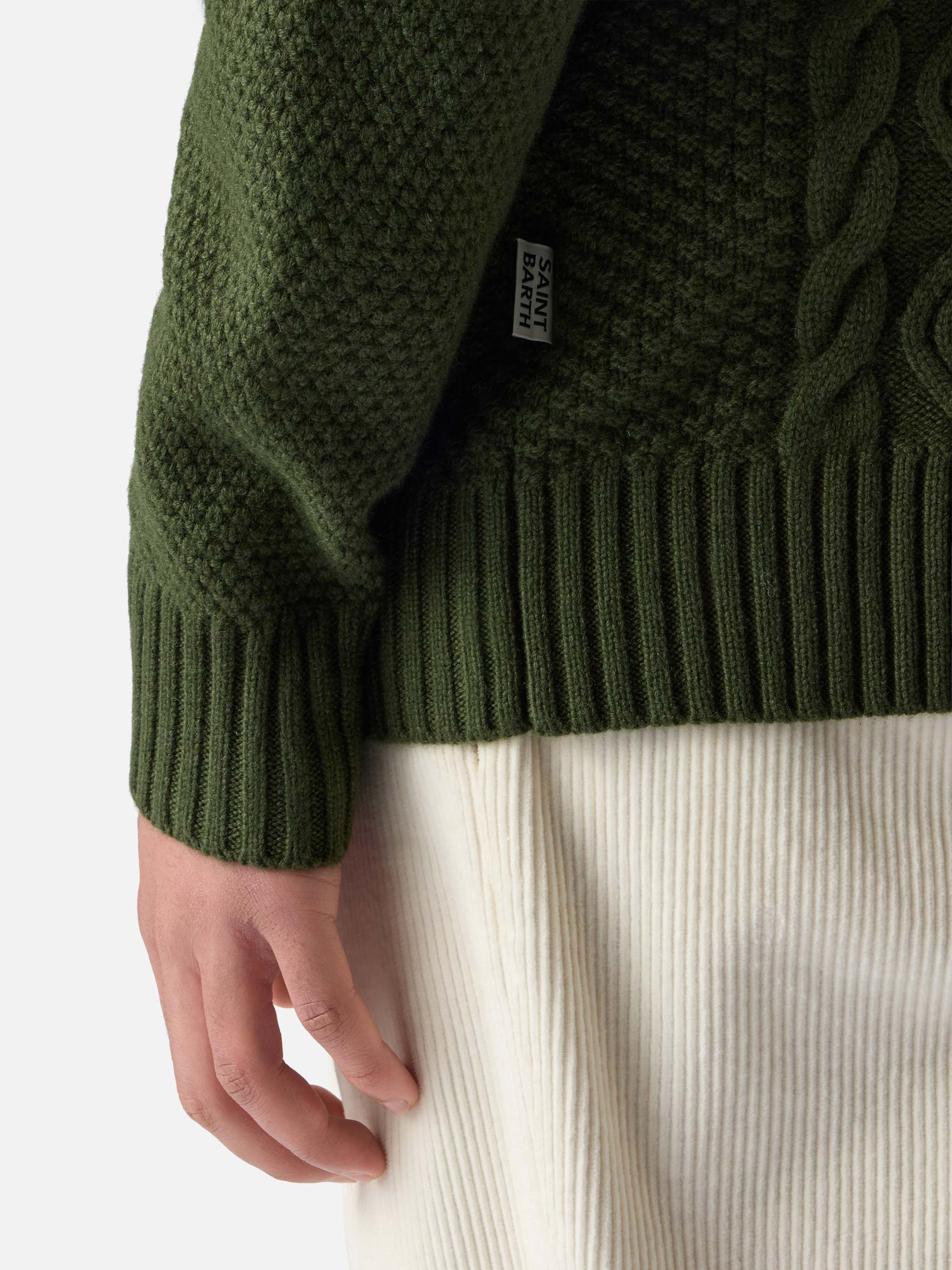Half-turtleneck sweater with Verbier lettering - Image 4