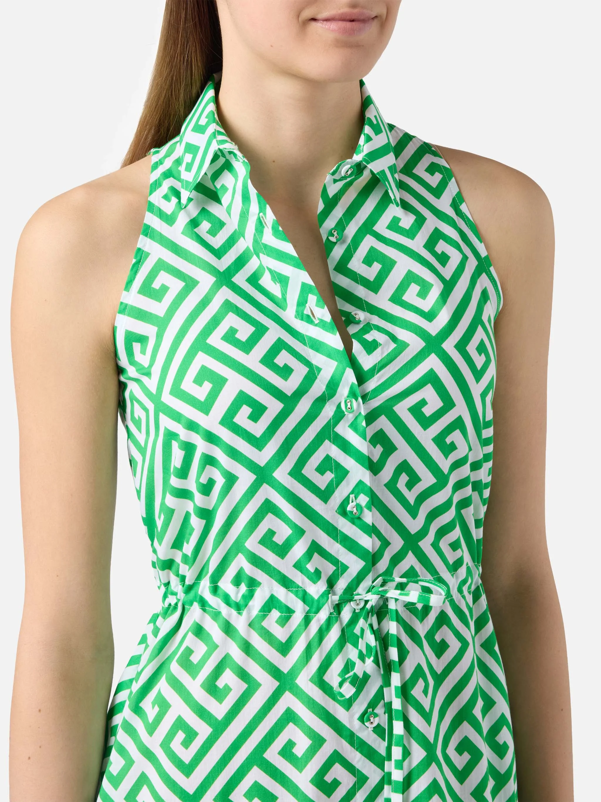 Halterneck dress Ida with geometric print - Image 2