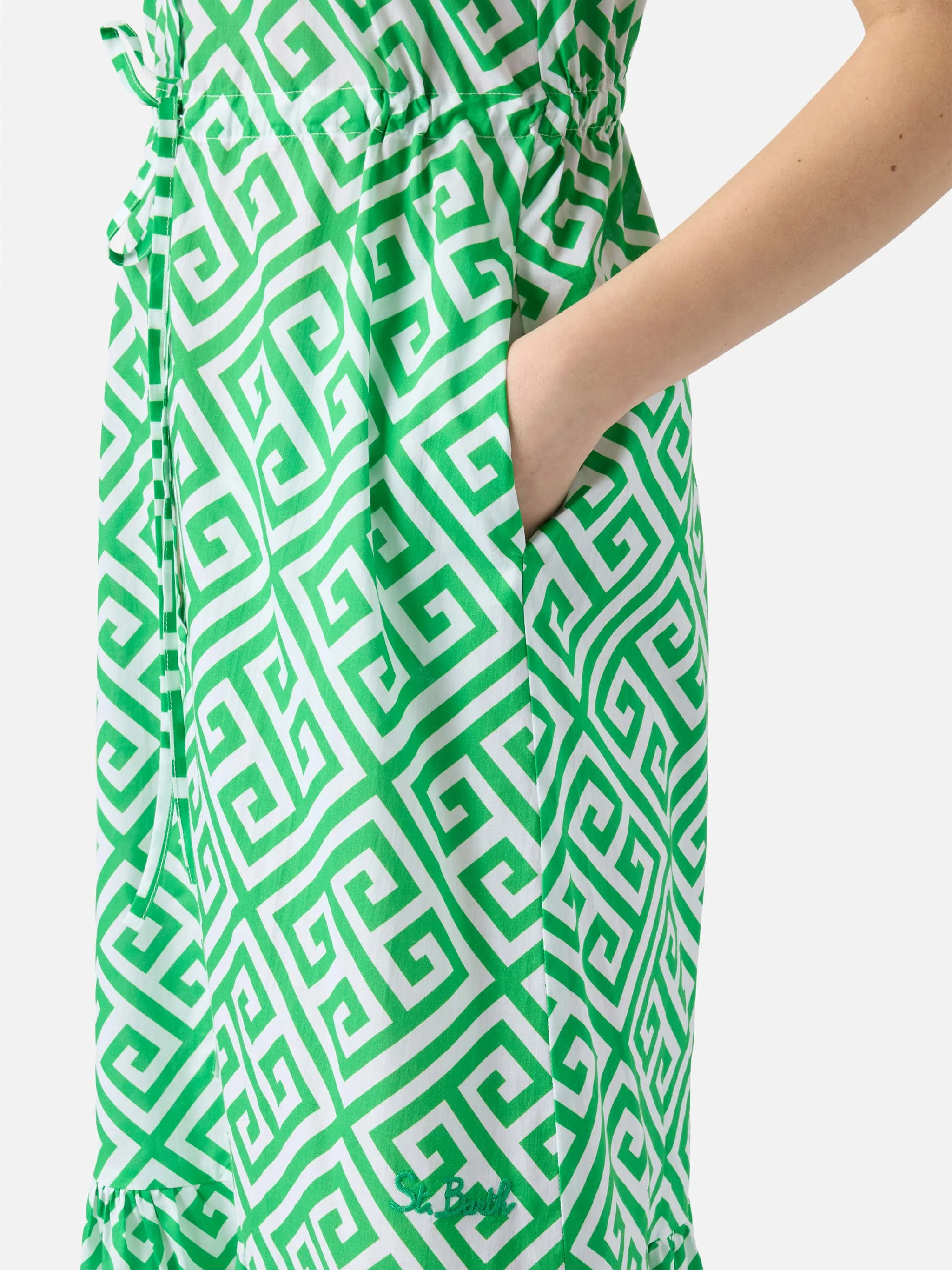 Halterneck dress Ida with geometric print - Image 3