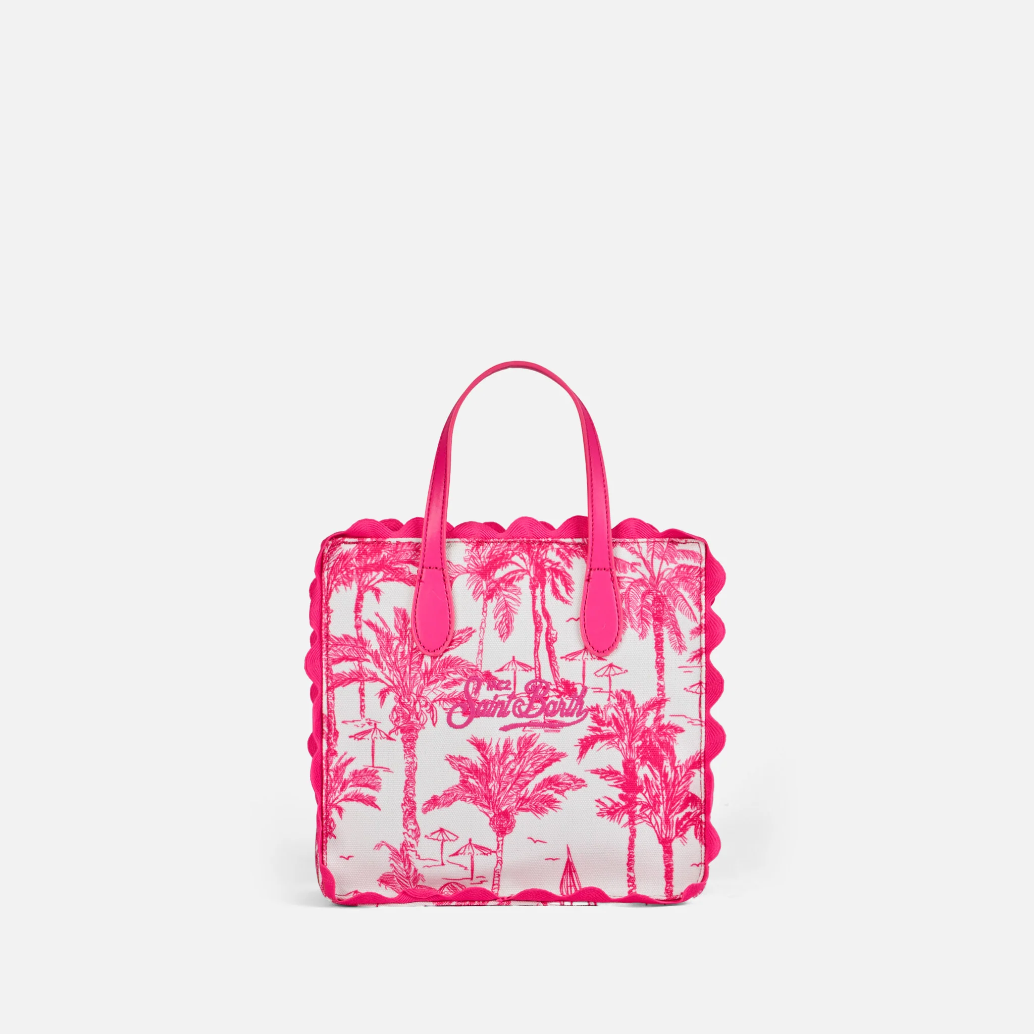 Vivian cotton handbag with toile de jouy print - Image 5