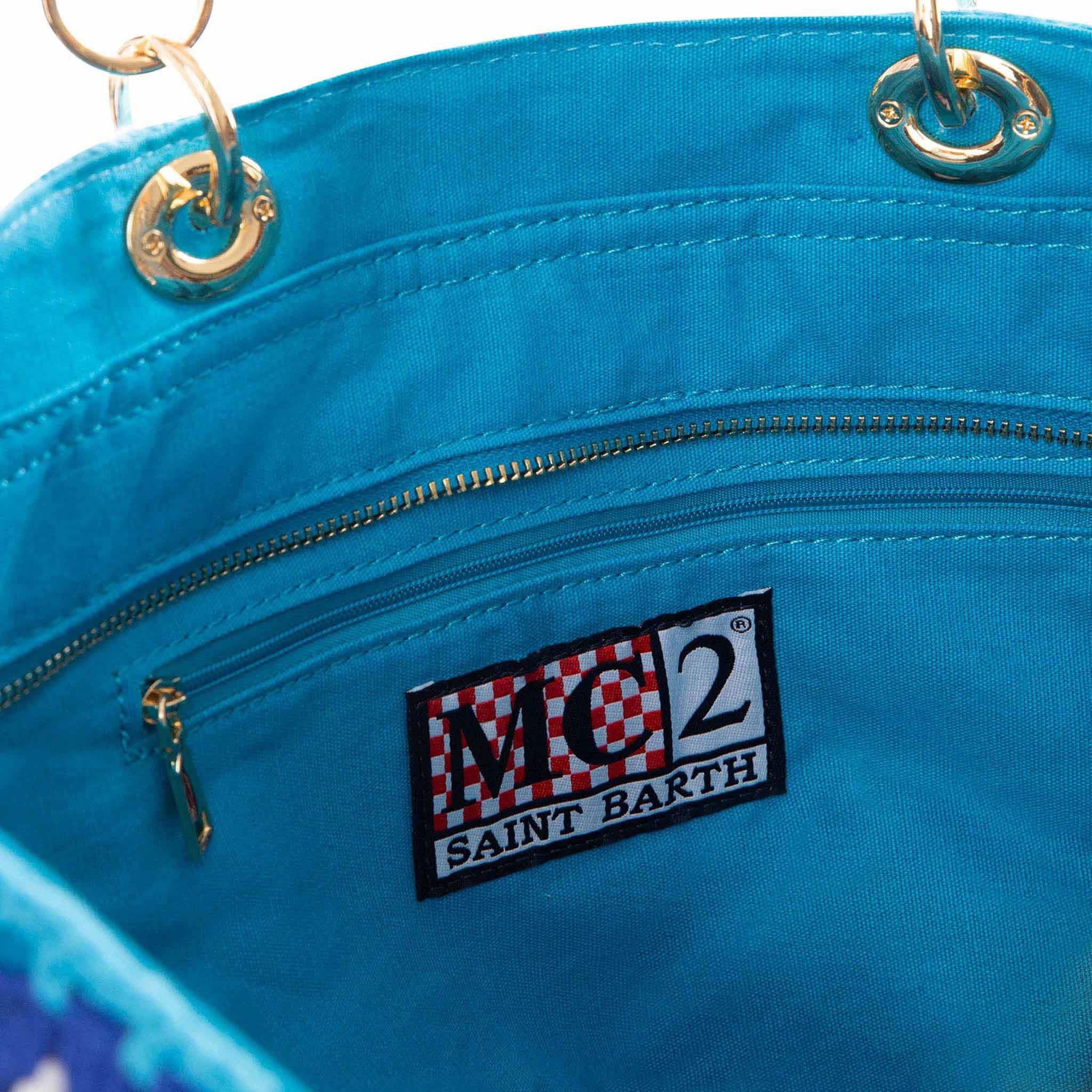 Victoria Crochet light blue floral crochet bag - Image 5