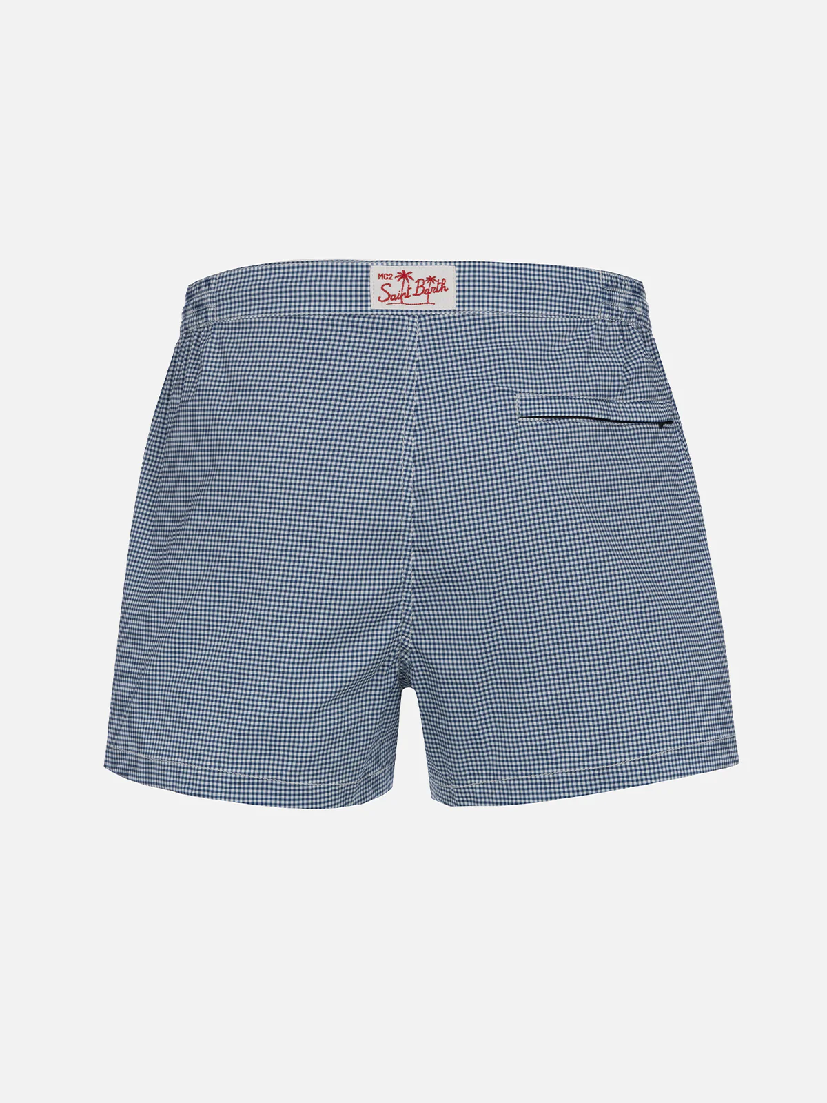 Harrys fitted cut swim shorts with gingham print - Image 2