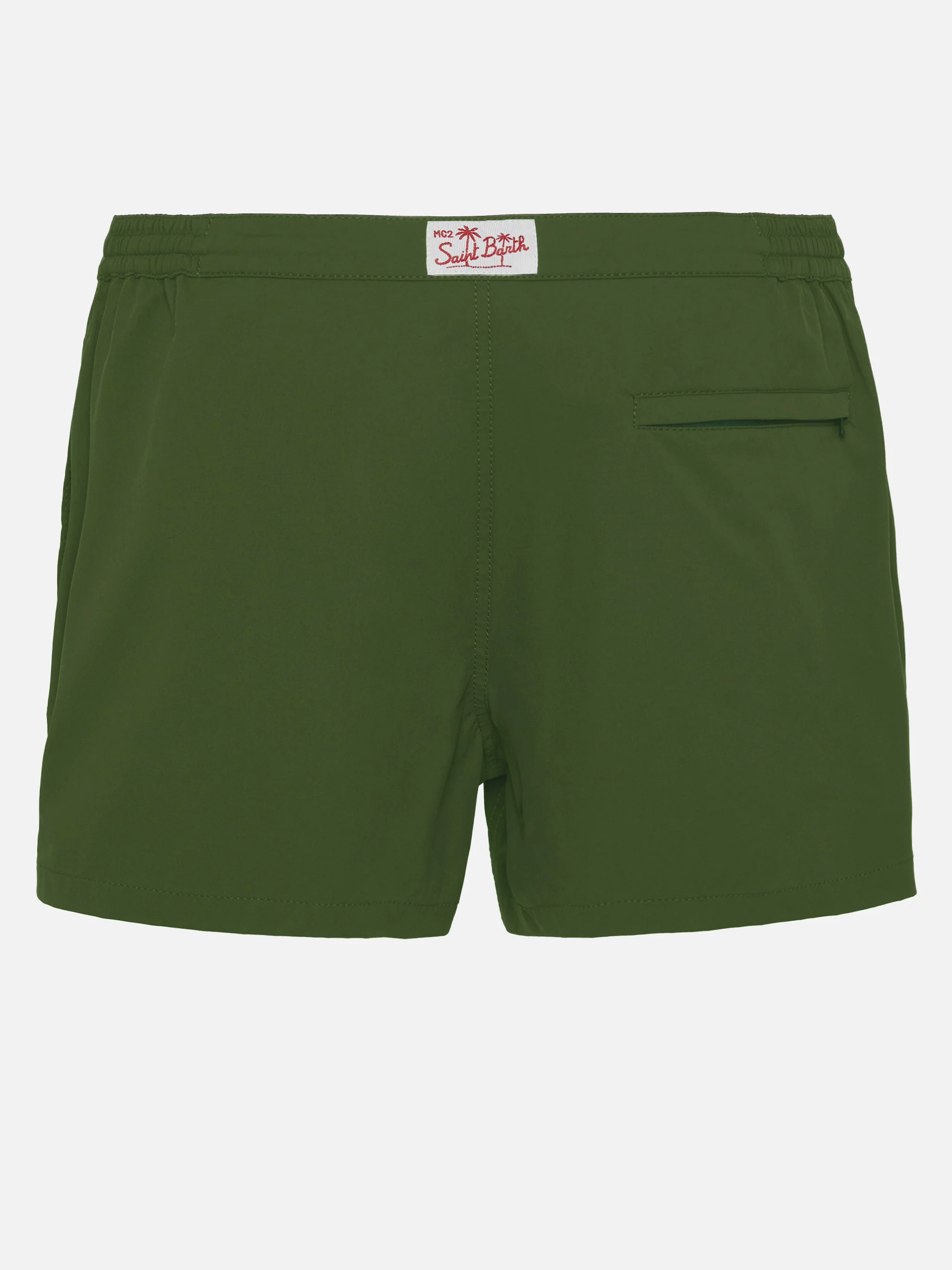 Harrys military green fitted cut swim shorts - Image 2