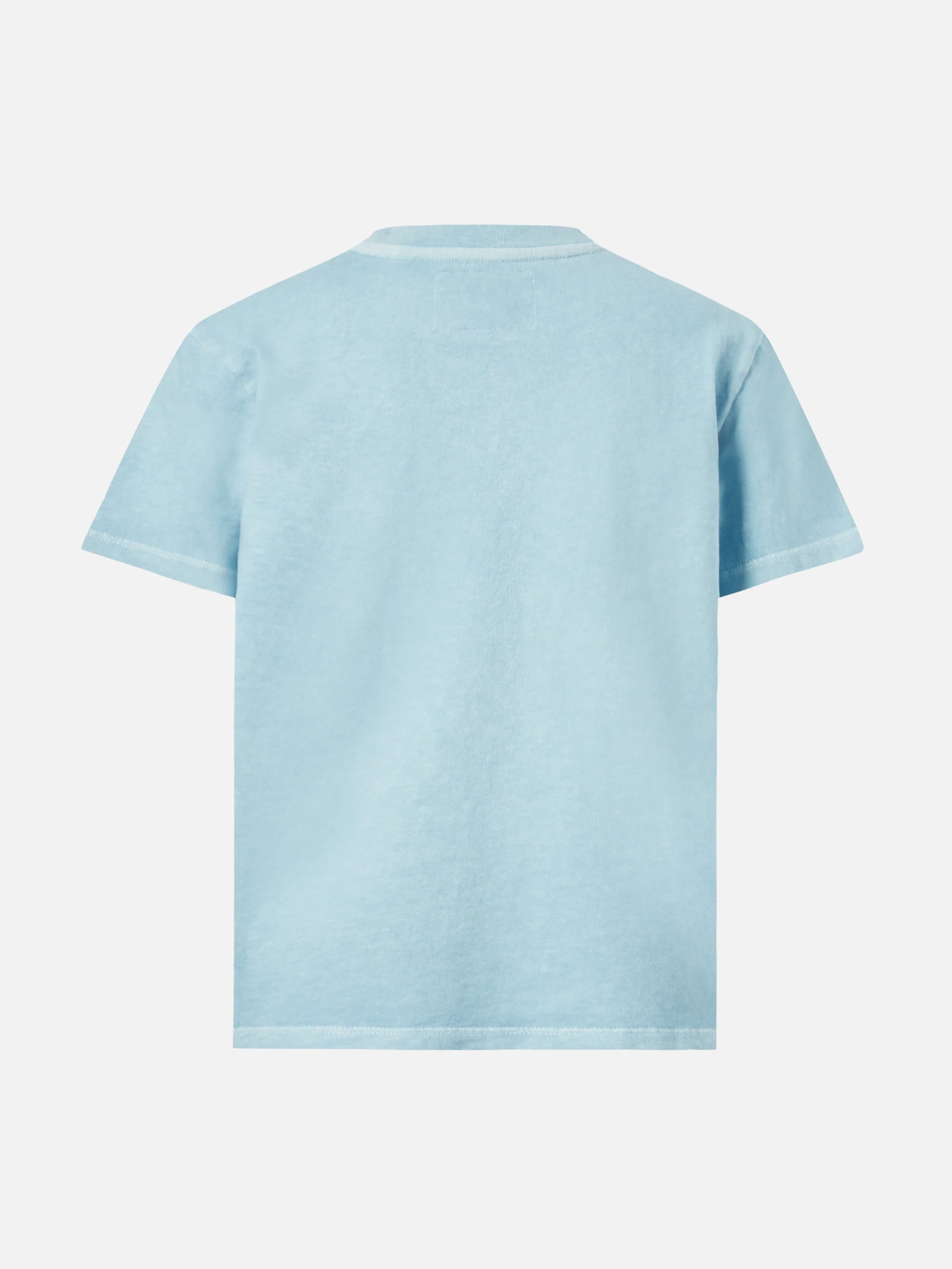 Heavy cotton t-shirt Cameron in vintage light blue - Image 3