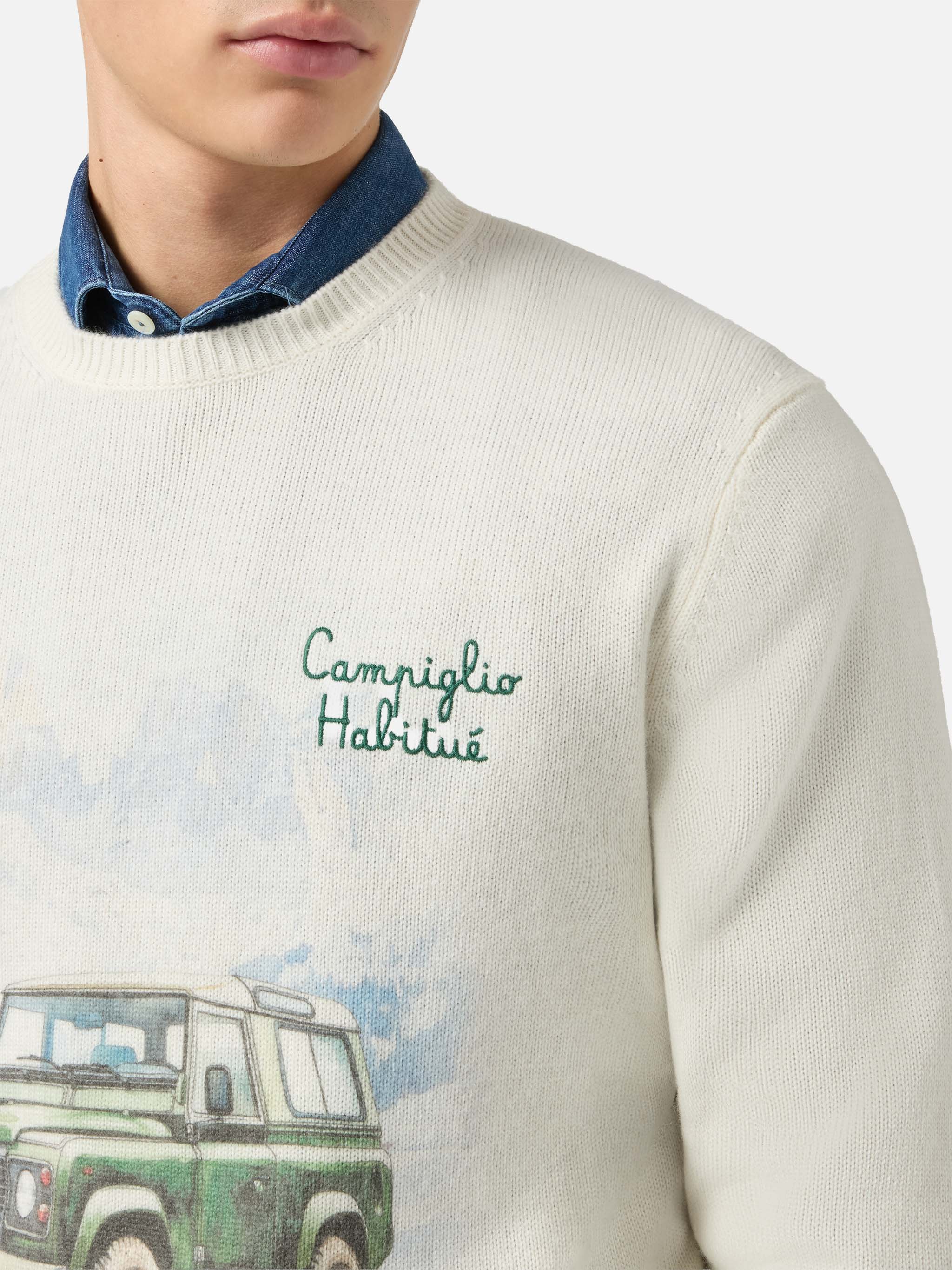 Heron Print sweater with Campiglio Road print - Image 2